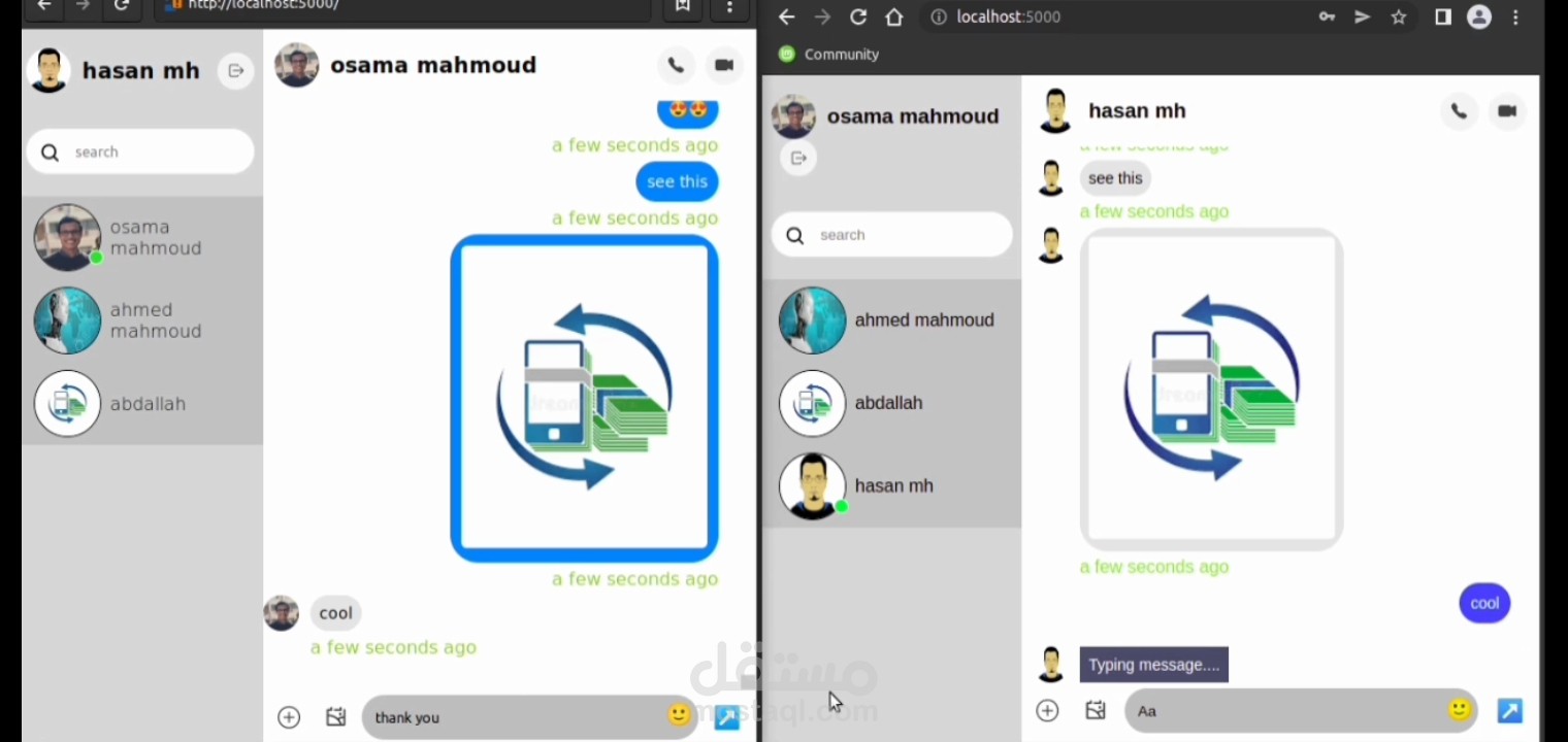 Messenger clone real time using mern stack