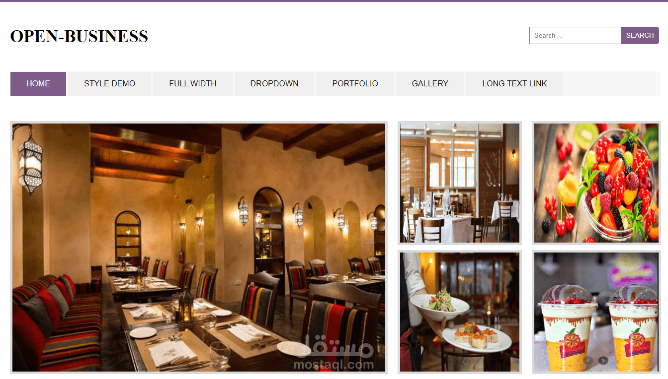 تصميم مطعم, عرض الاطعمة المتوفرة بالمطعم