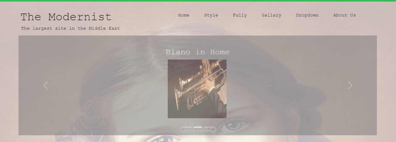 موقع ويب يعرض بيانات وصور