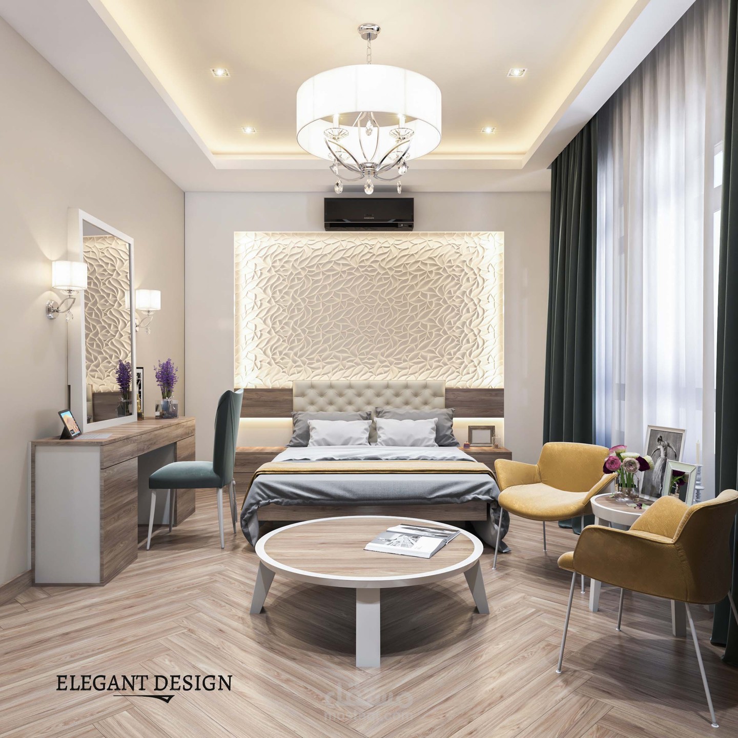 غرفة نوم بتصميم مودرن 1