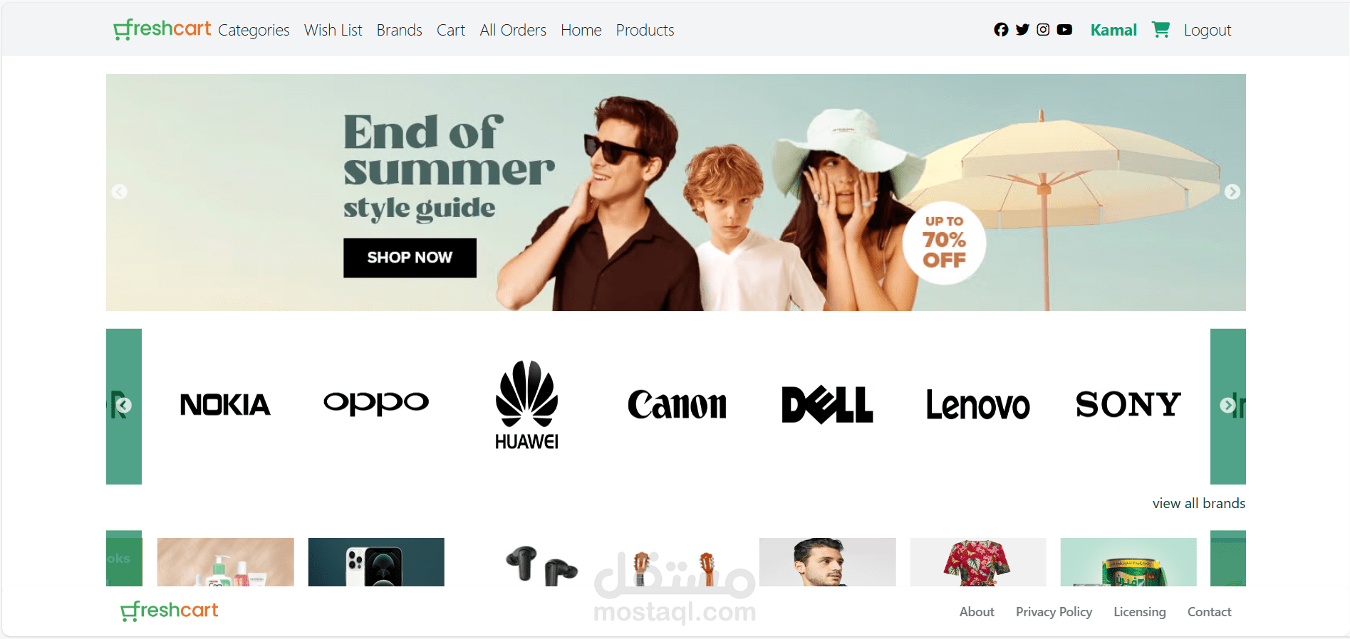 ( Fresh Cart (E-commerce application