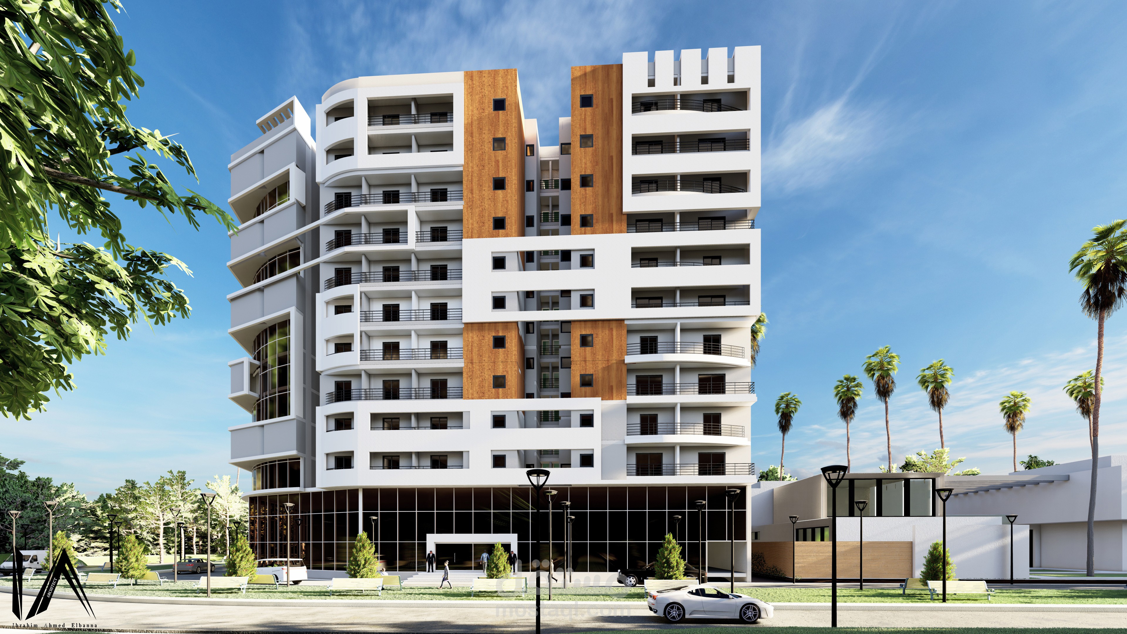 تصميم برج تجاري سكني