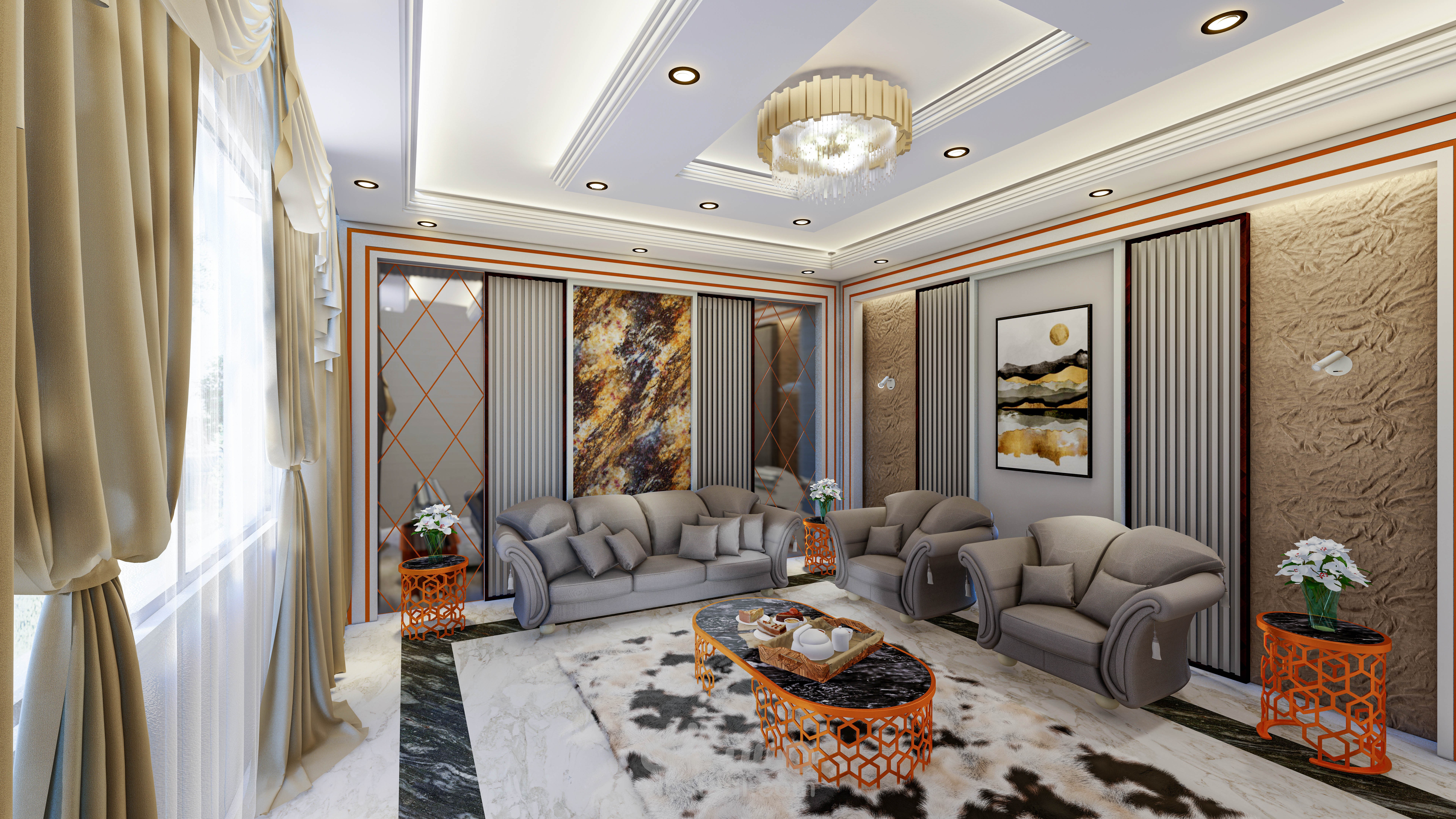 تصميم غرفة جلوس ( صالة )