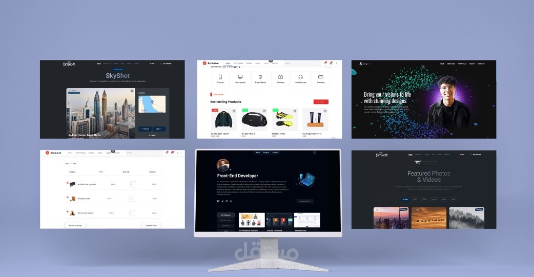 عمل موقع احترافي ب html5, css3, bootstrap, jquery صفحة واحدة مكونة من 5 اقسام