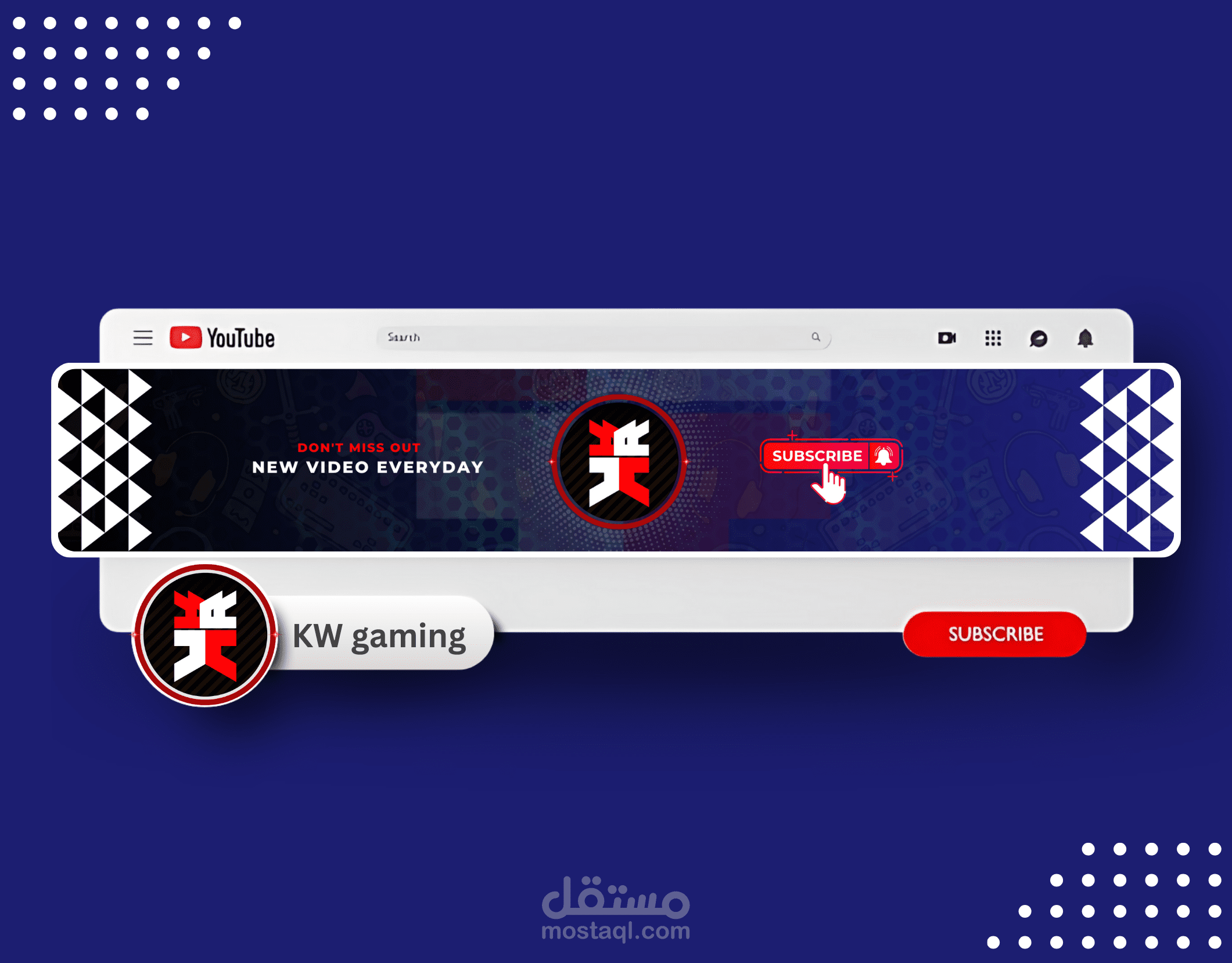 تصميم هوية بصرية لقناة يوتيوب