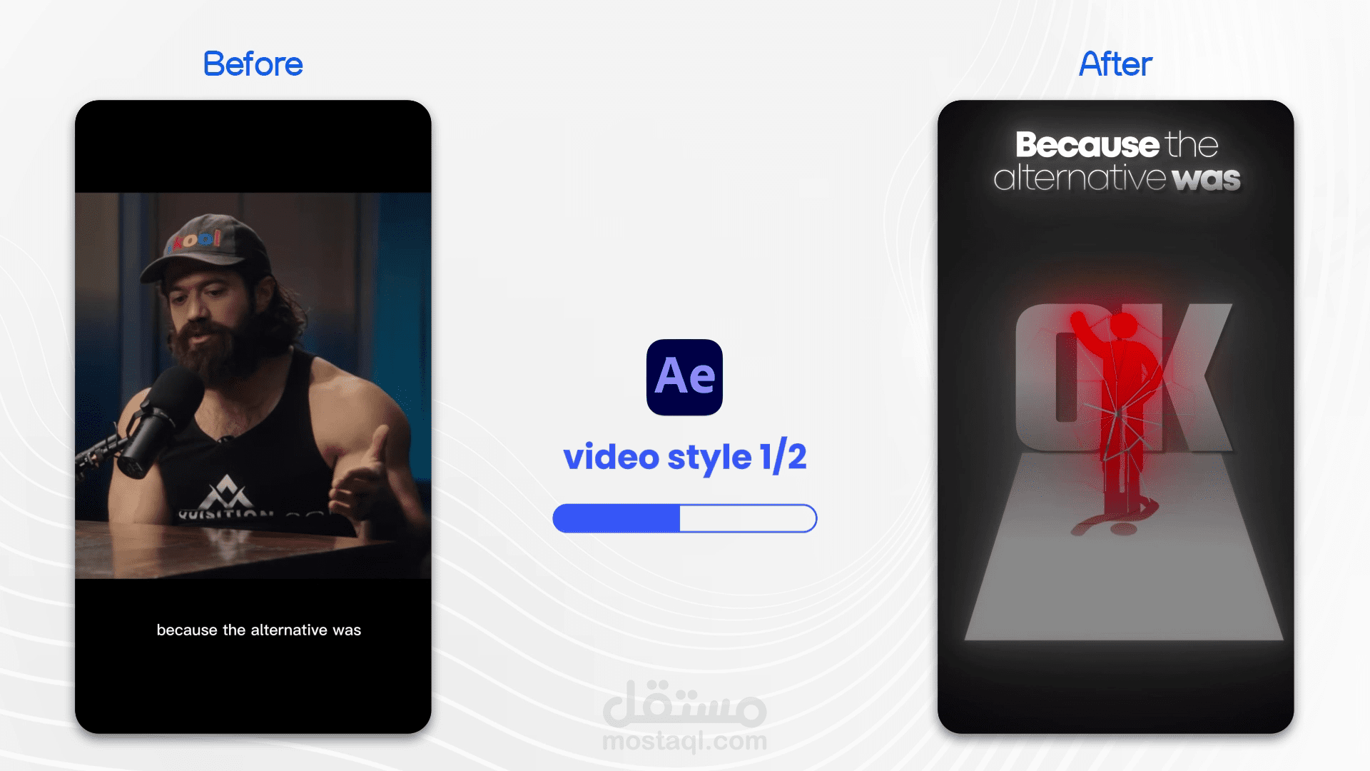 مونتاج فيديو احترافي podcast باستعمال motion graphics