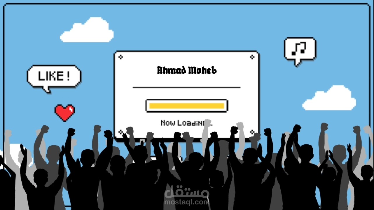 انشاء ومنتاج وتعديل مقدمة فيديو يوتيوب لم يكن به إلا التسجيل الصوتى للعميل