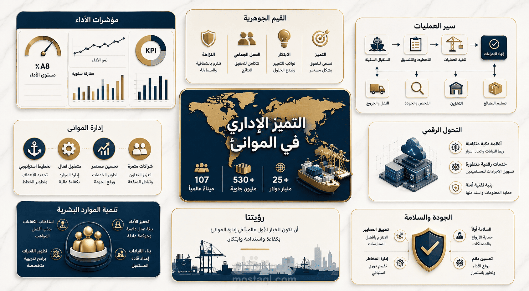 التميز الإداي في المواني البحرية ( حقيبة تدريبية كاملة تشمل عرض تقديمي متميز)