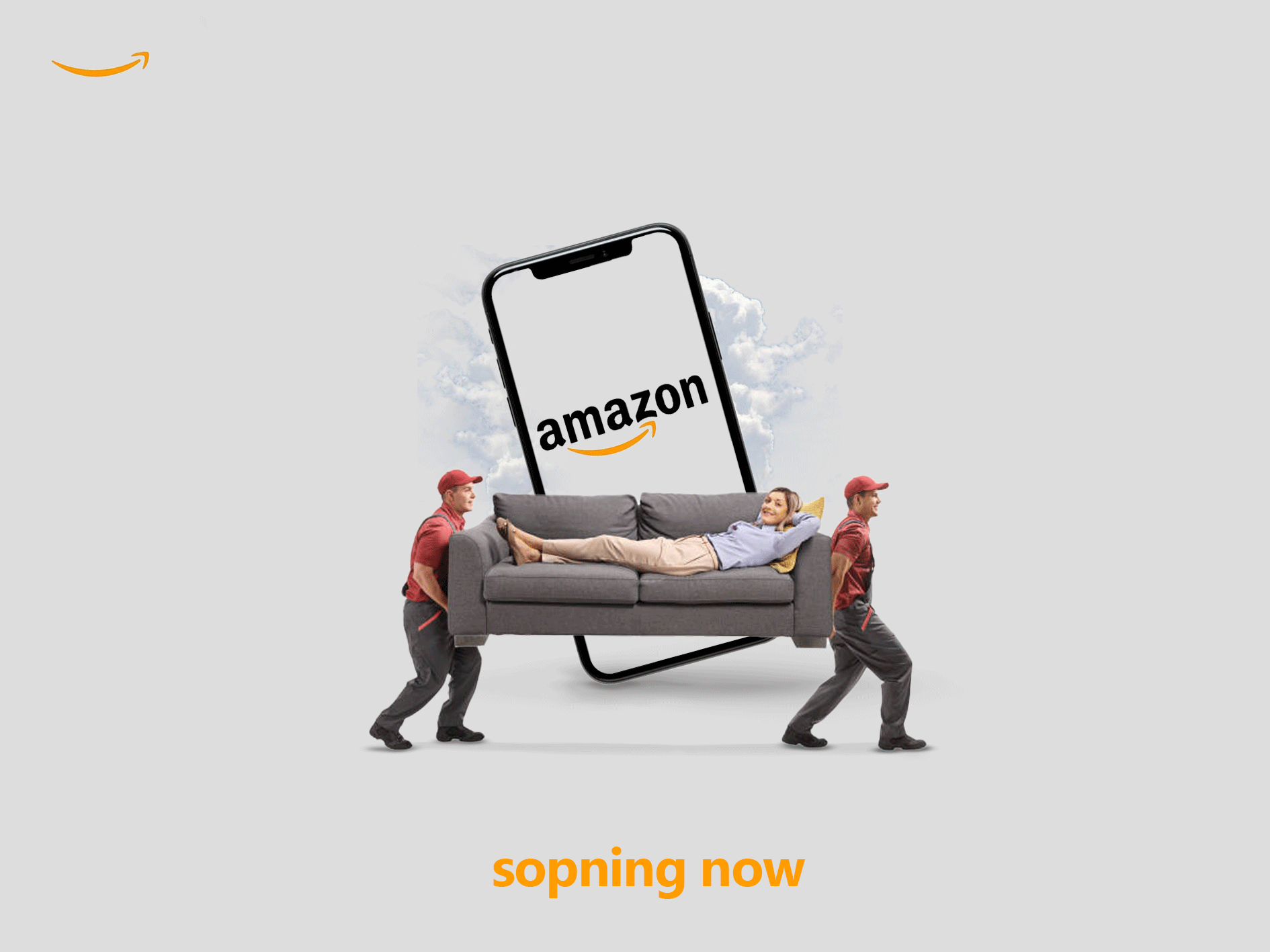 تصميم اعلان لتطبيق أمازون