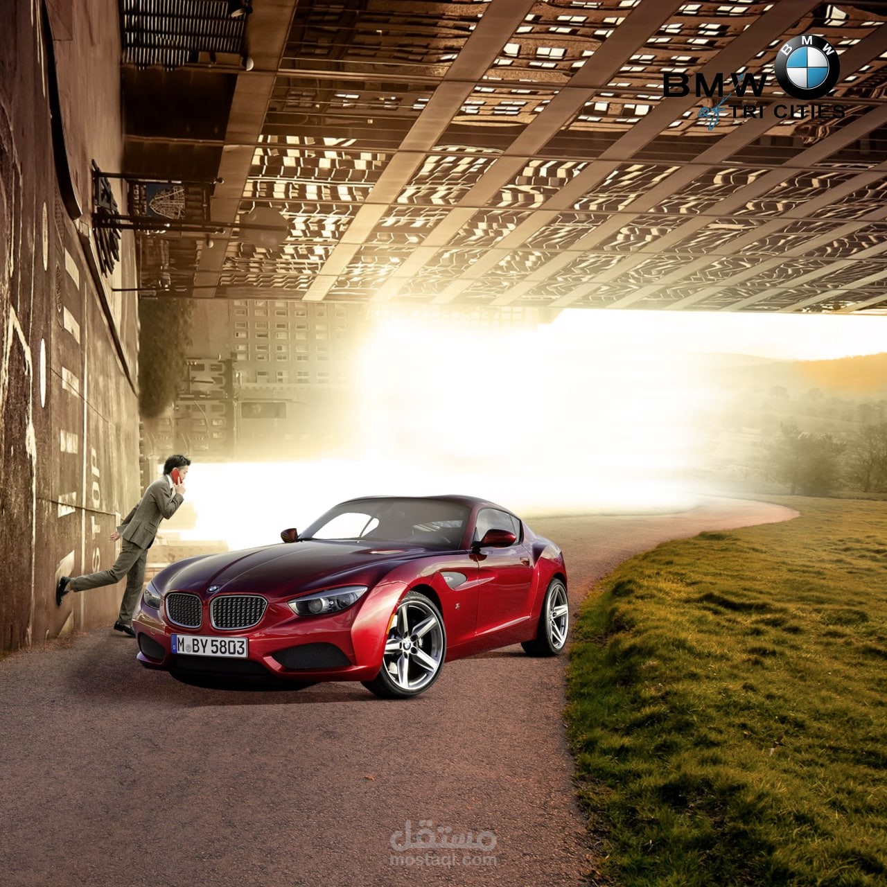تصميم اعلان لسيارة BMW