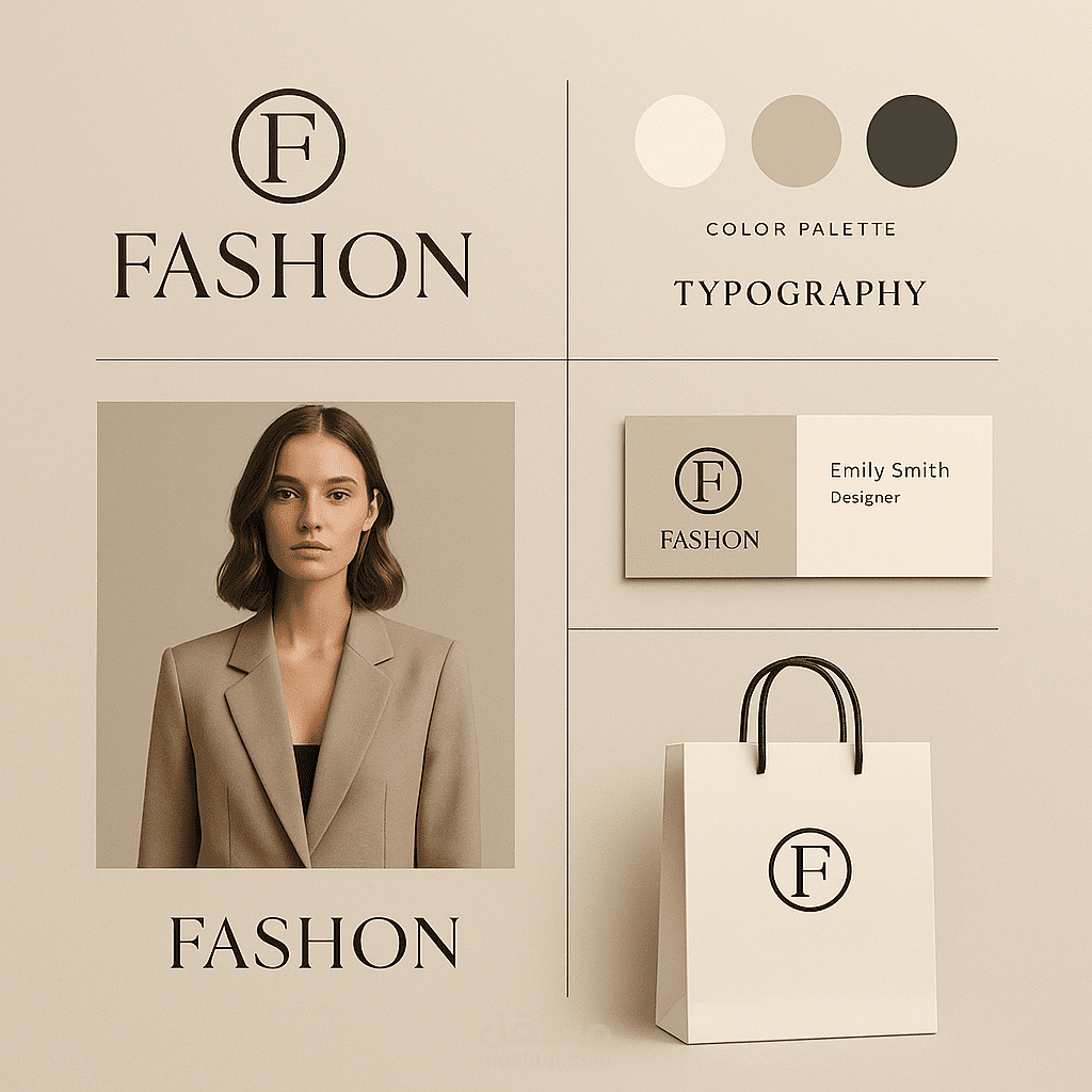 تصميم هويه بصرية لي براند ب اسم Fashon