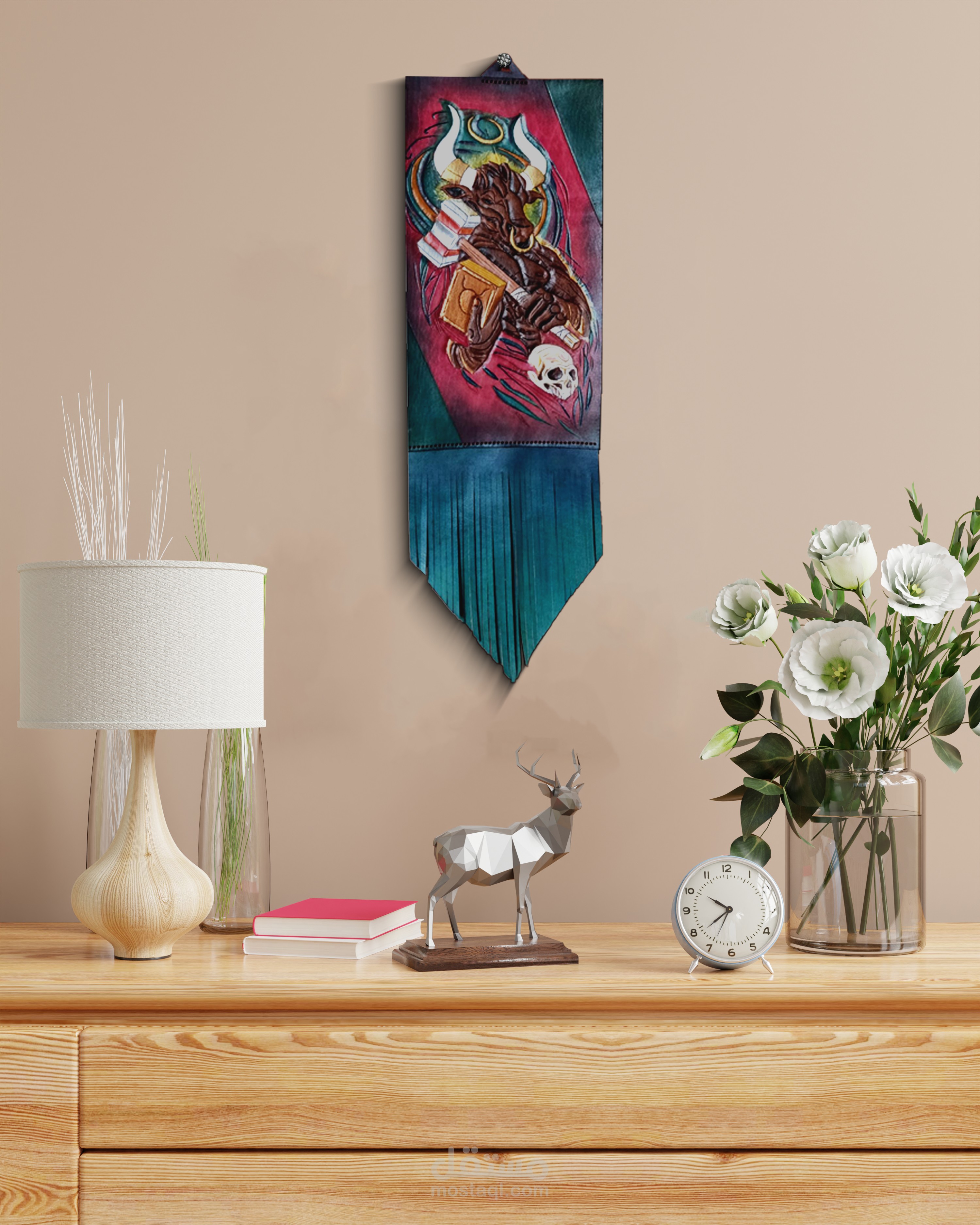 اعلان لمشغولات جلديه