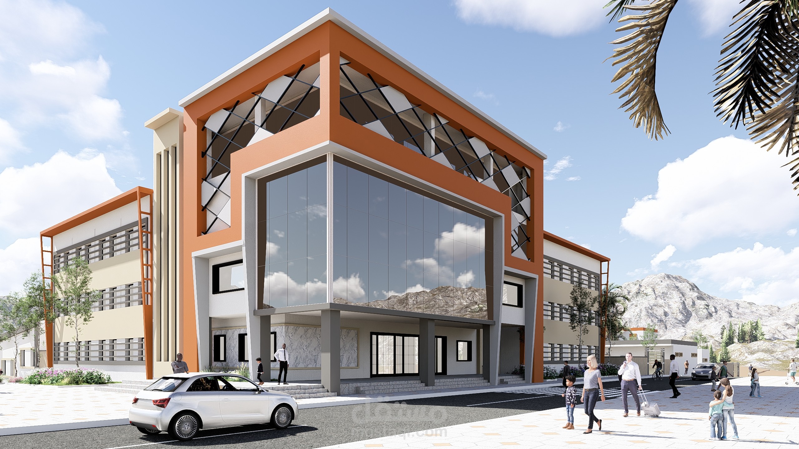 تصميم واجهات معماريه خارجيه لأي مبنى