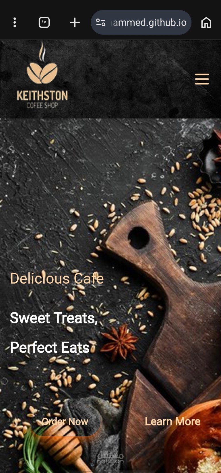 تصميم وتطوير موقع ويب متكامل ومستجيب لمقهى ومخبز فاخر | Bakery & Coffee Shop