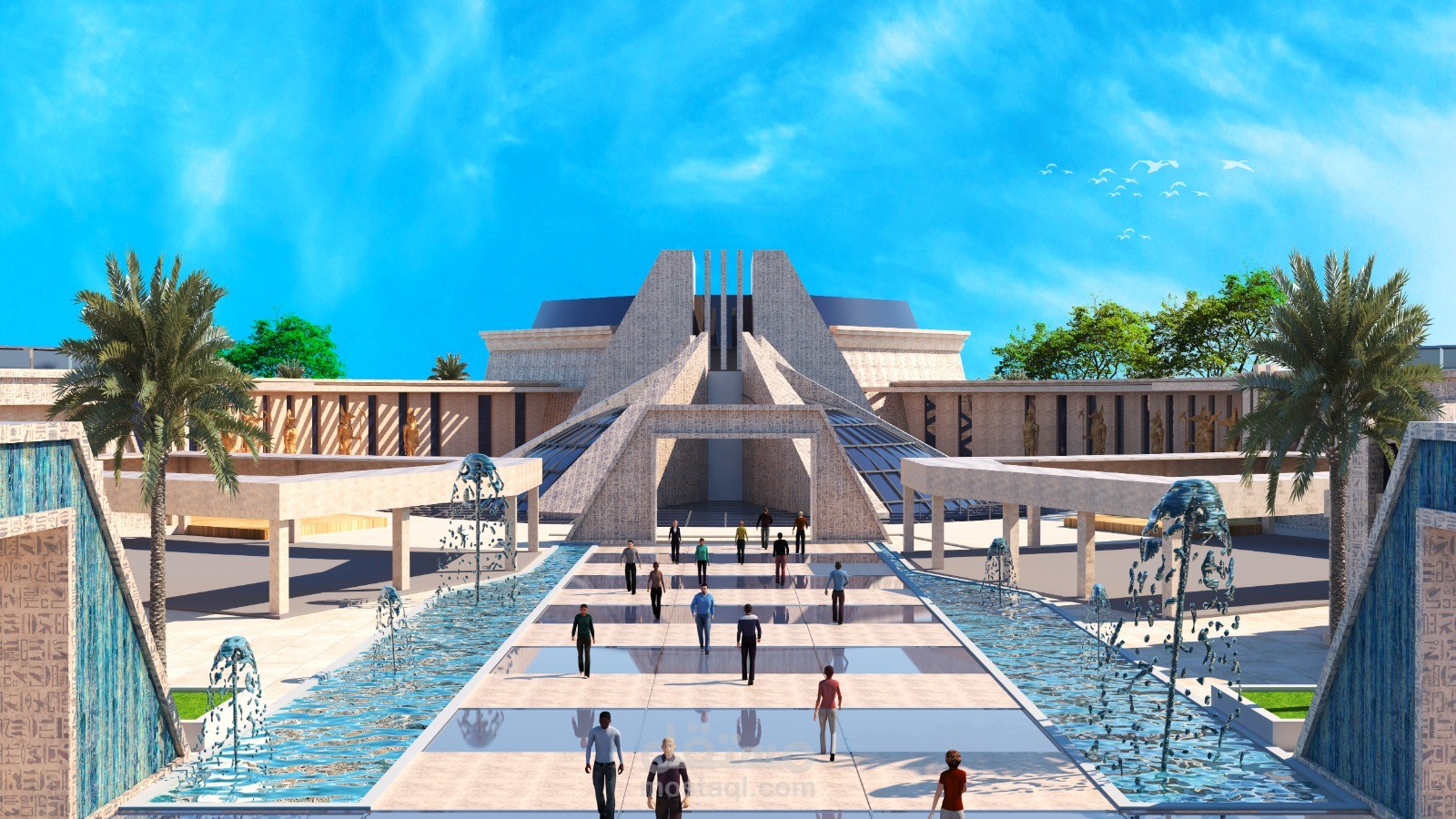 تصميم ارض معارض في مدينه لقصر في مصر
