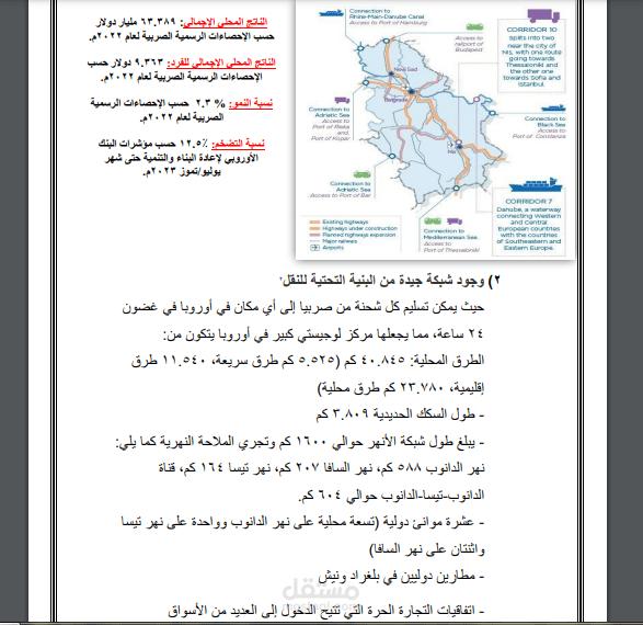 تقرير يوضح مميزات الاستثمار في دولة صربيا