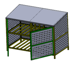 حامل اسطوانات الغاز لاحد المصانع