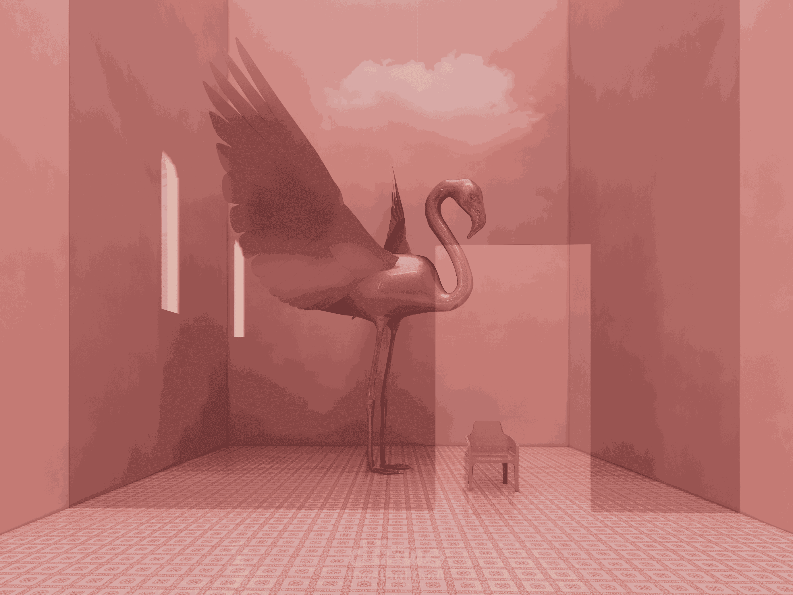 Metallic-Flamingo