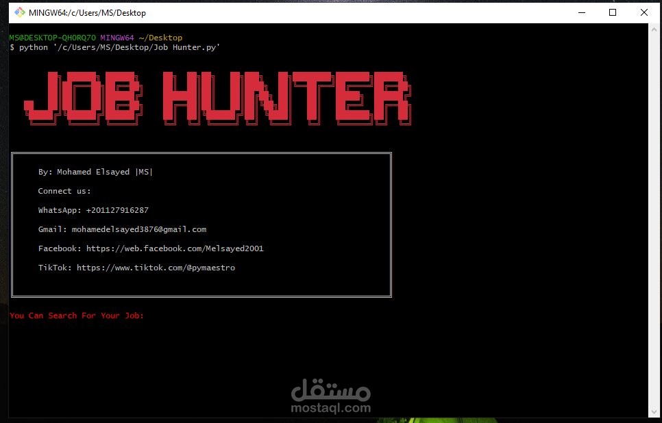 Job Hunter - Web Scraping