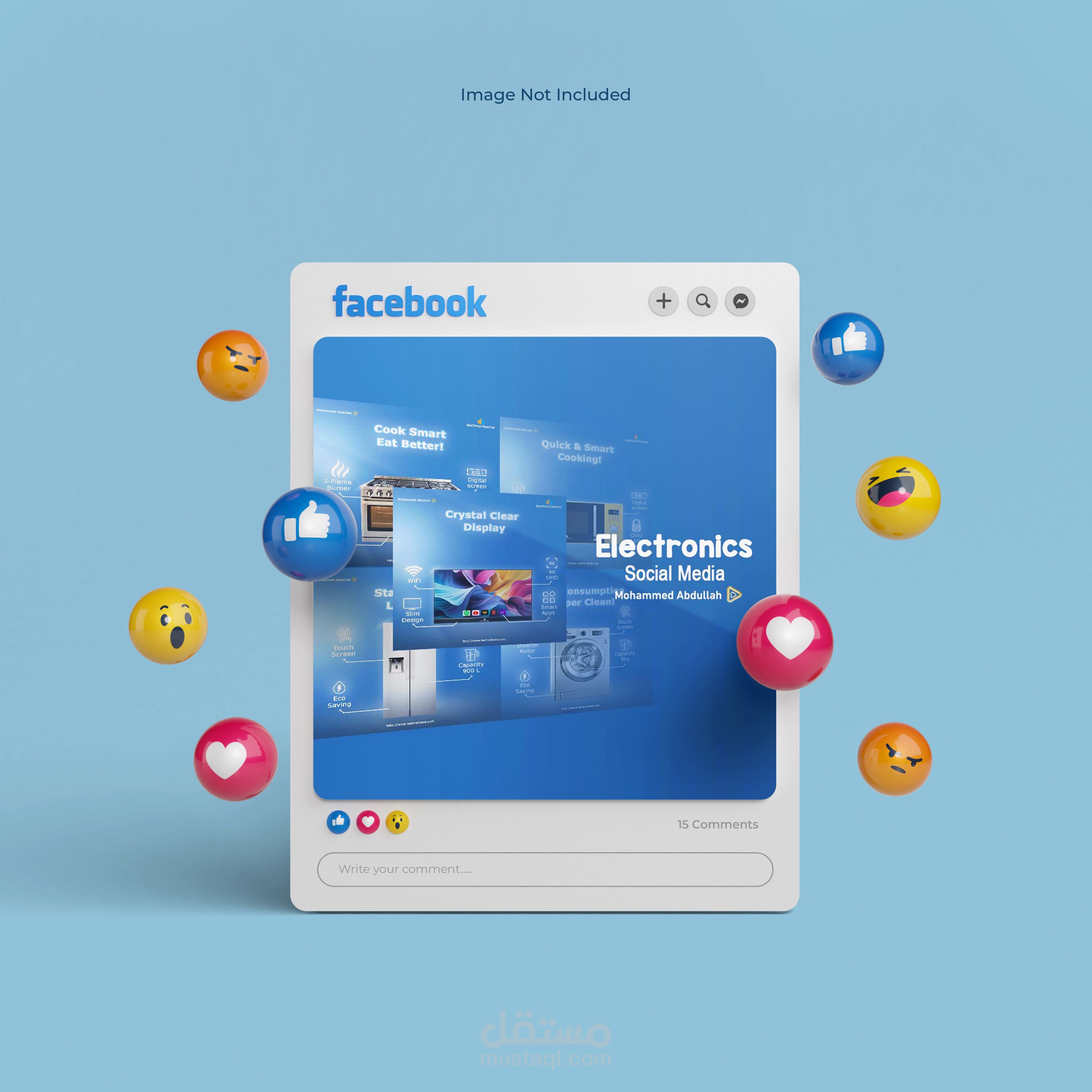 تصميم إعلاني احترافي لشركة تكنو هوم - أجهزة كهربائية ذكية