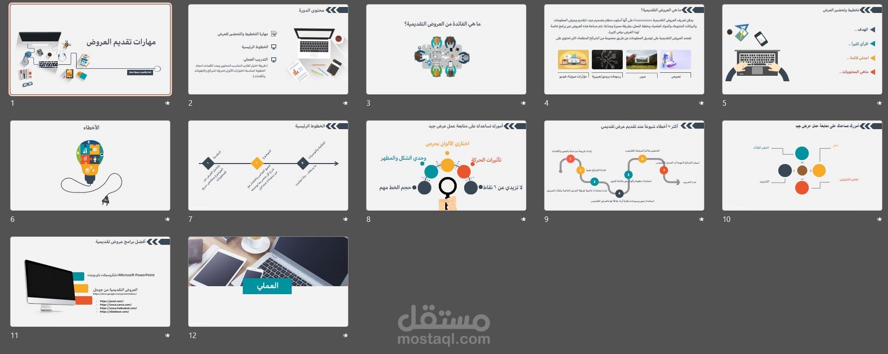 دورة عمل عروض بوربوينت