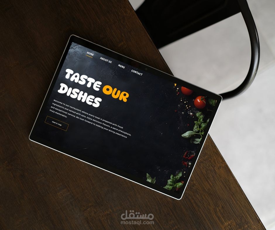 بناء صفحة هبوط لمطعم