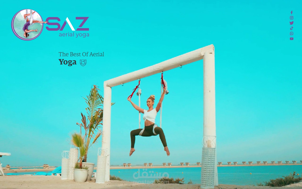 هوية بصرية لنادي يوغا هوائي بالجميرة - دبي SAZ Visual identity