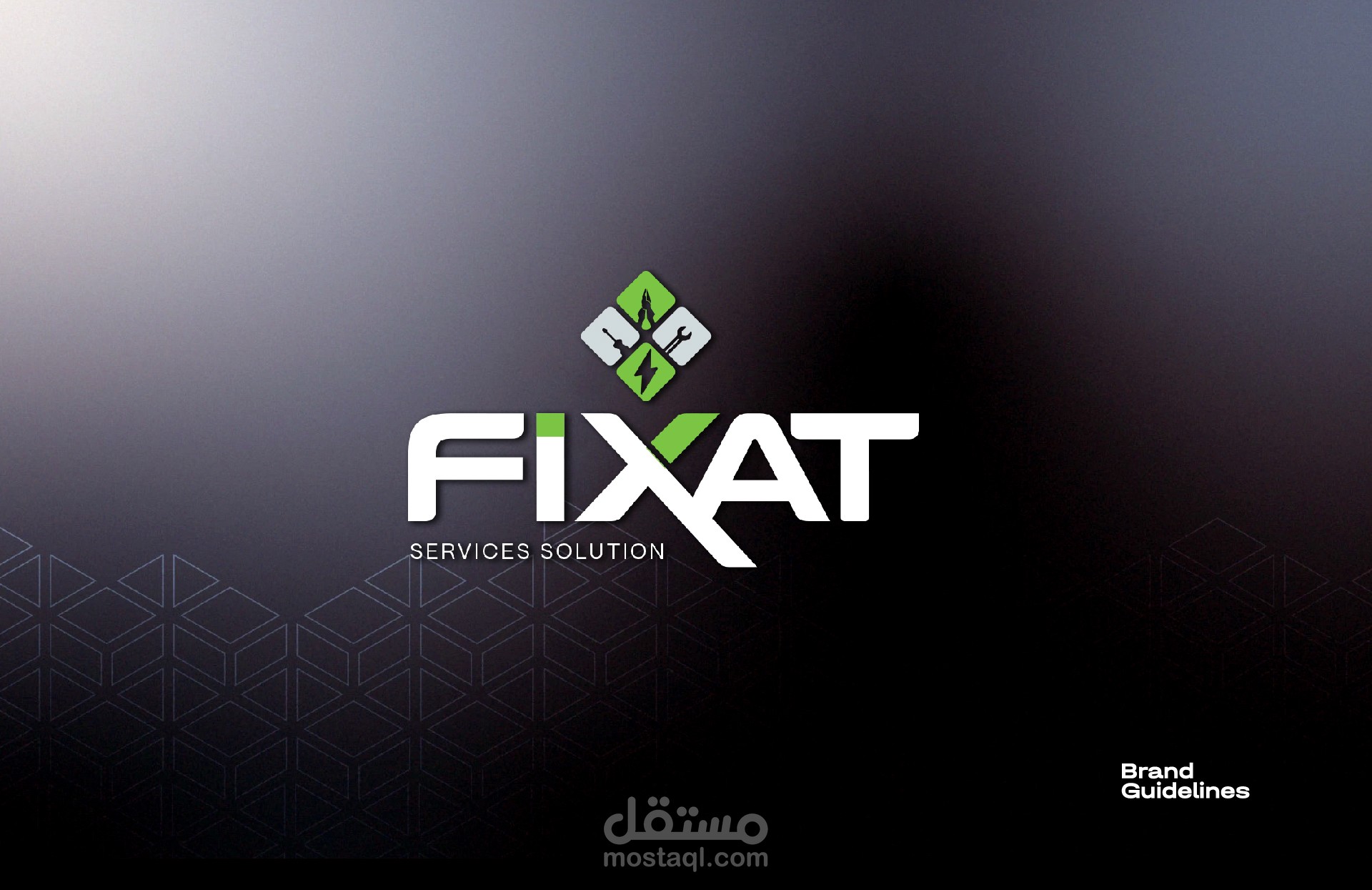 Fixat - مقاولات عامة وحلول خدمات - هوية بصرية - الخبر