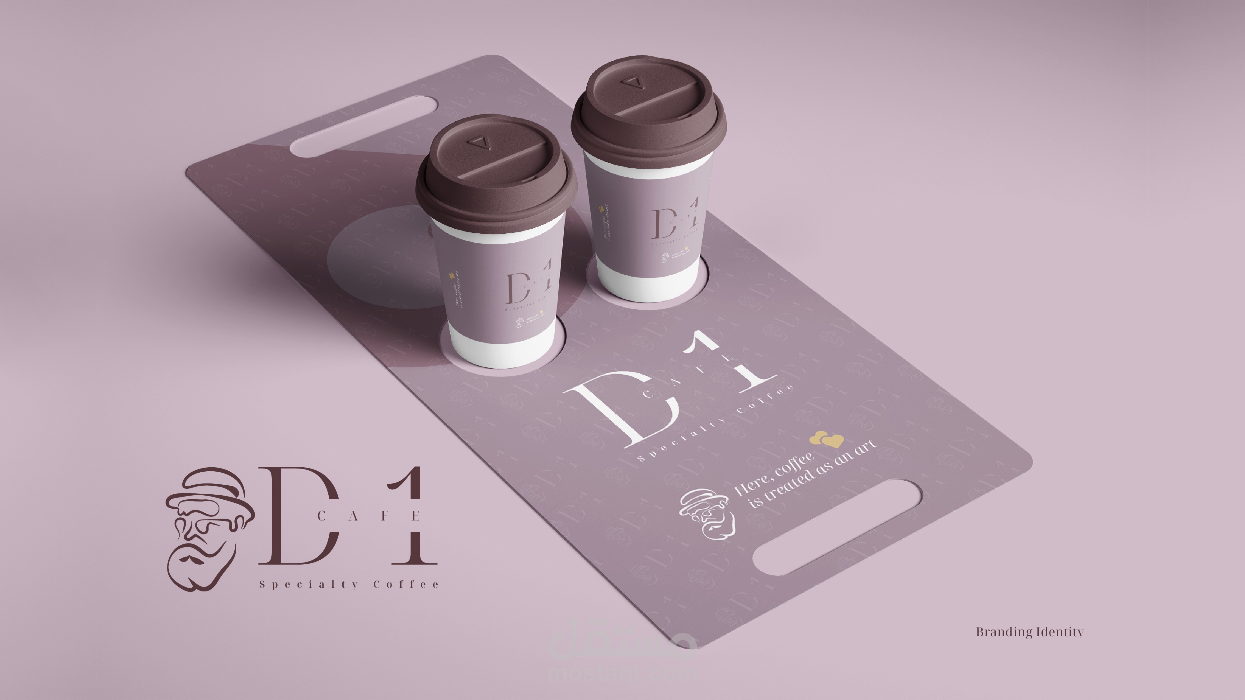 هوية بصرية لكافيه D1 بالسعودية - الرياض