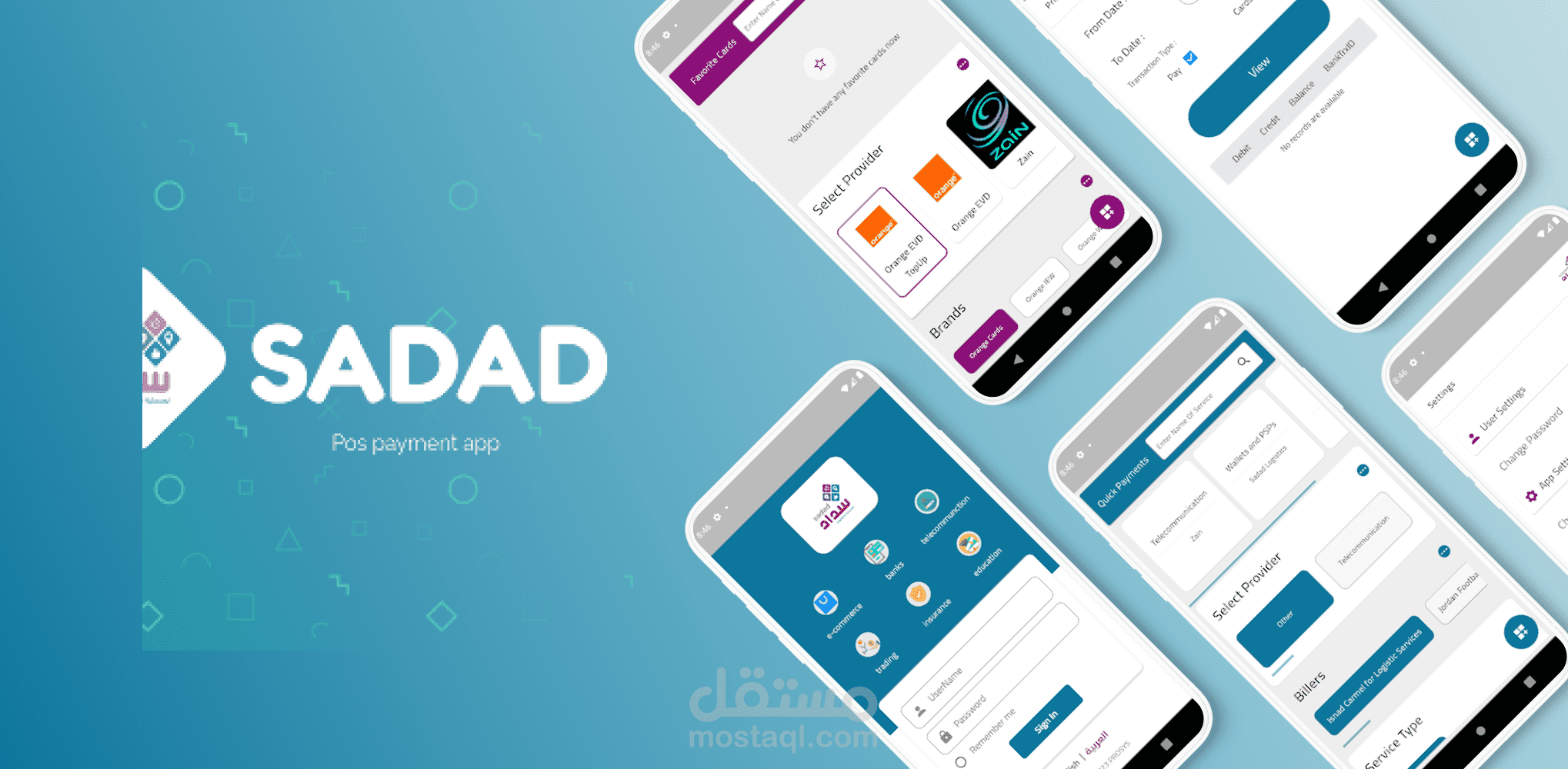 Flutter mobile app - financial app.