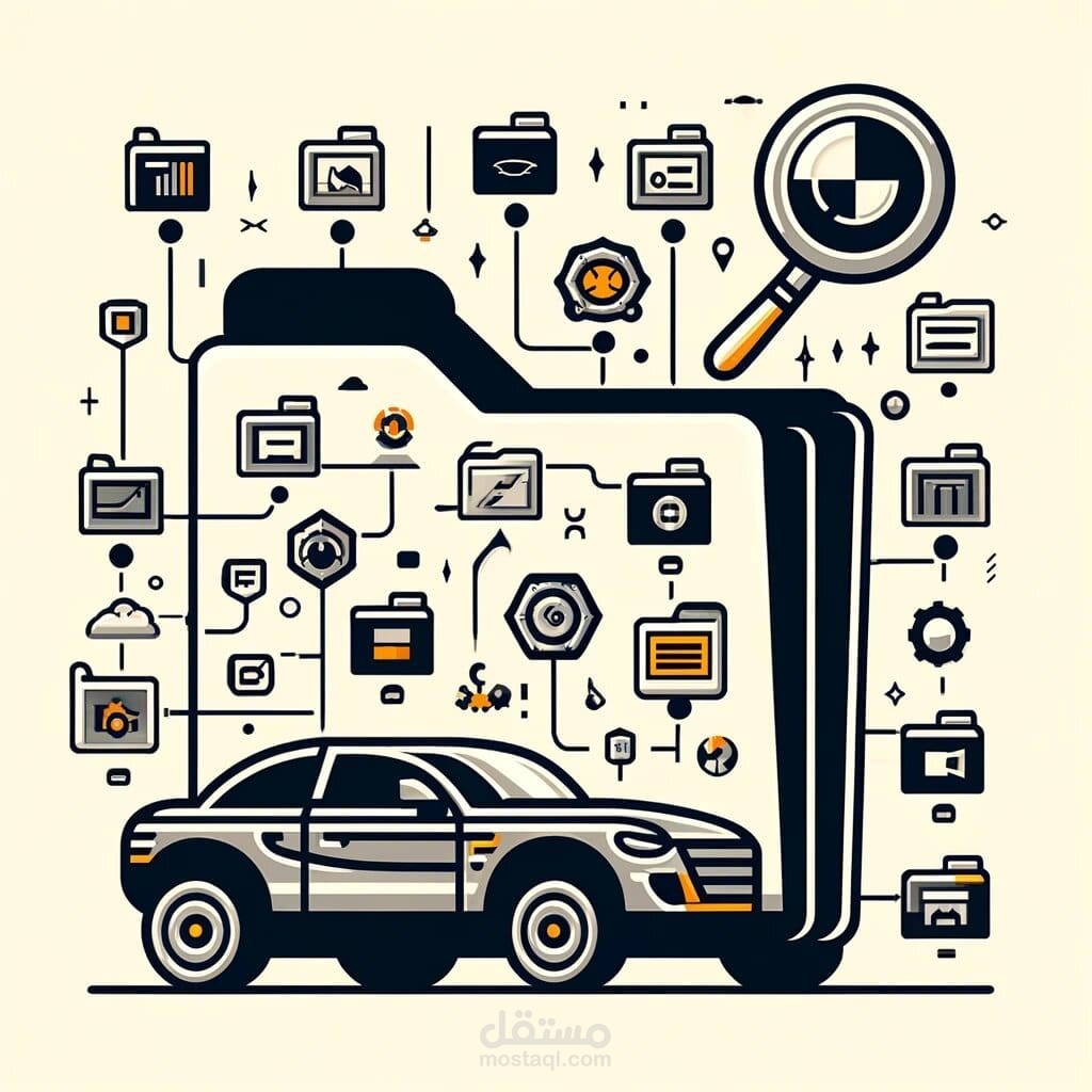 (Data-Scrapping Project)  تم سحب بيانات تفصيلية من اربع مواقع مختلفة  لموديلات السيارات مخزنة ضمن هيكل معقد من المجلدات