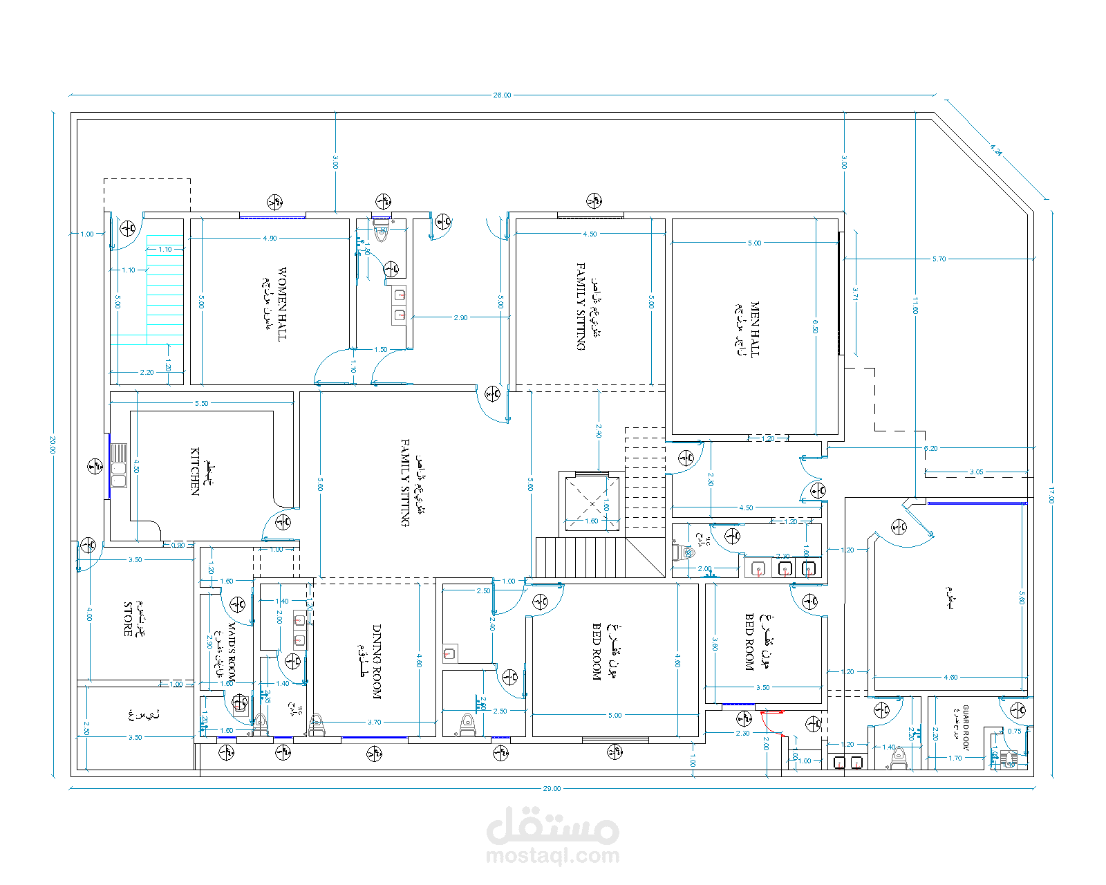 تصميم واعداد مخططات فيلا