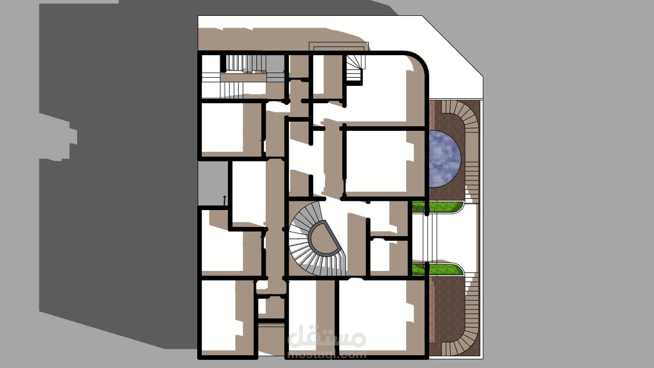 فيلا اربع طوابق في المملكة