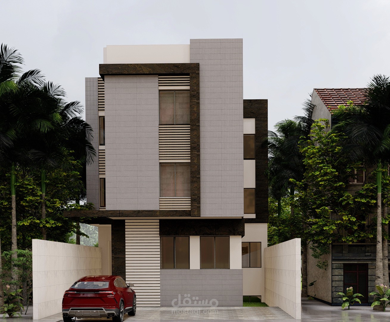 تصميم فيلا صغيرة موديرن