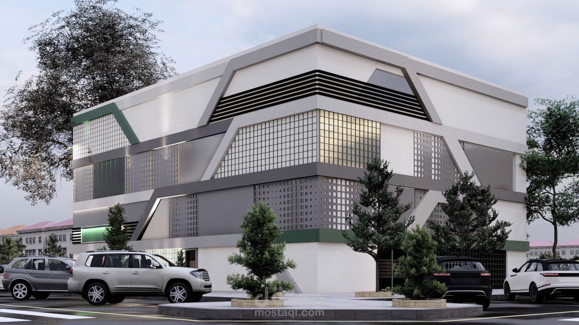 تصميم واجهة خارجية مبنى تجاري