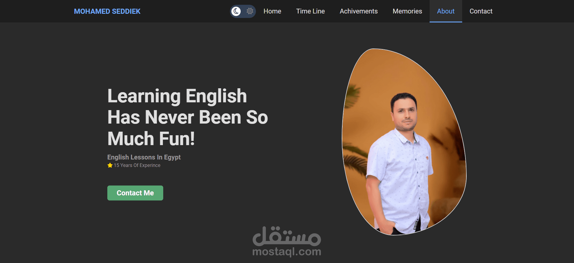 موقع بورتفوليو شخصي