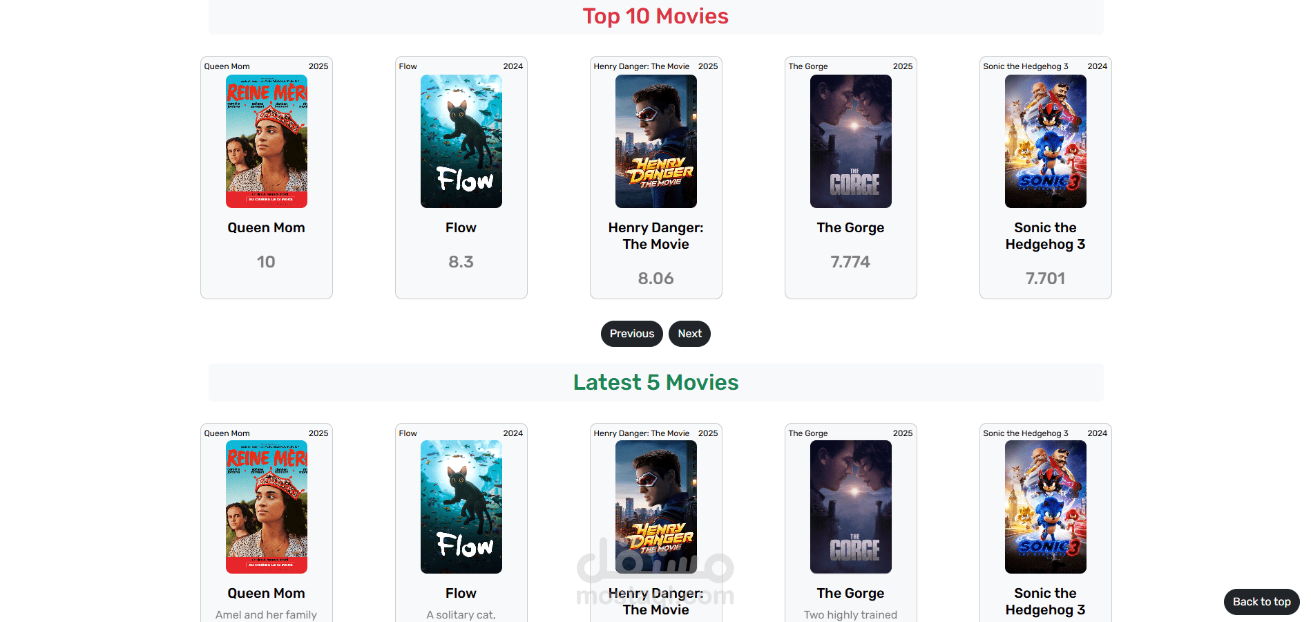 MovieFlix Website