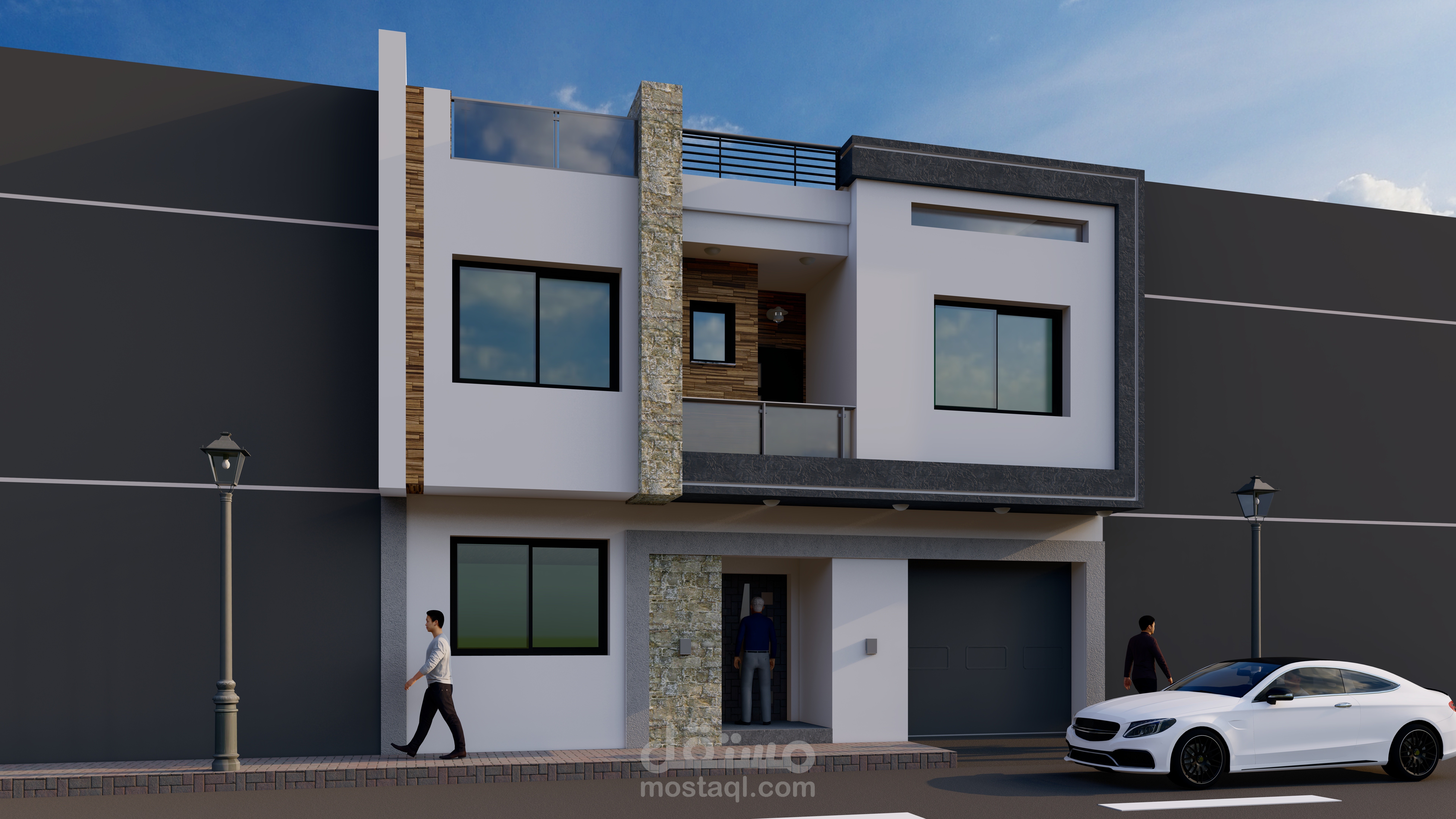 فيلا مودرن بواجهة واحدة