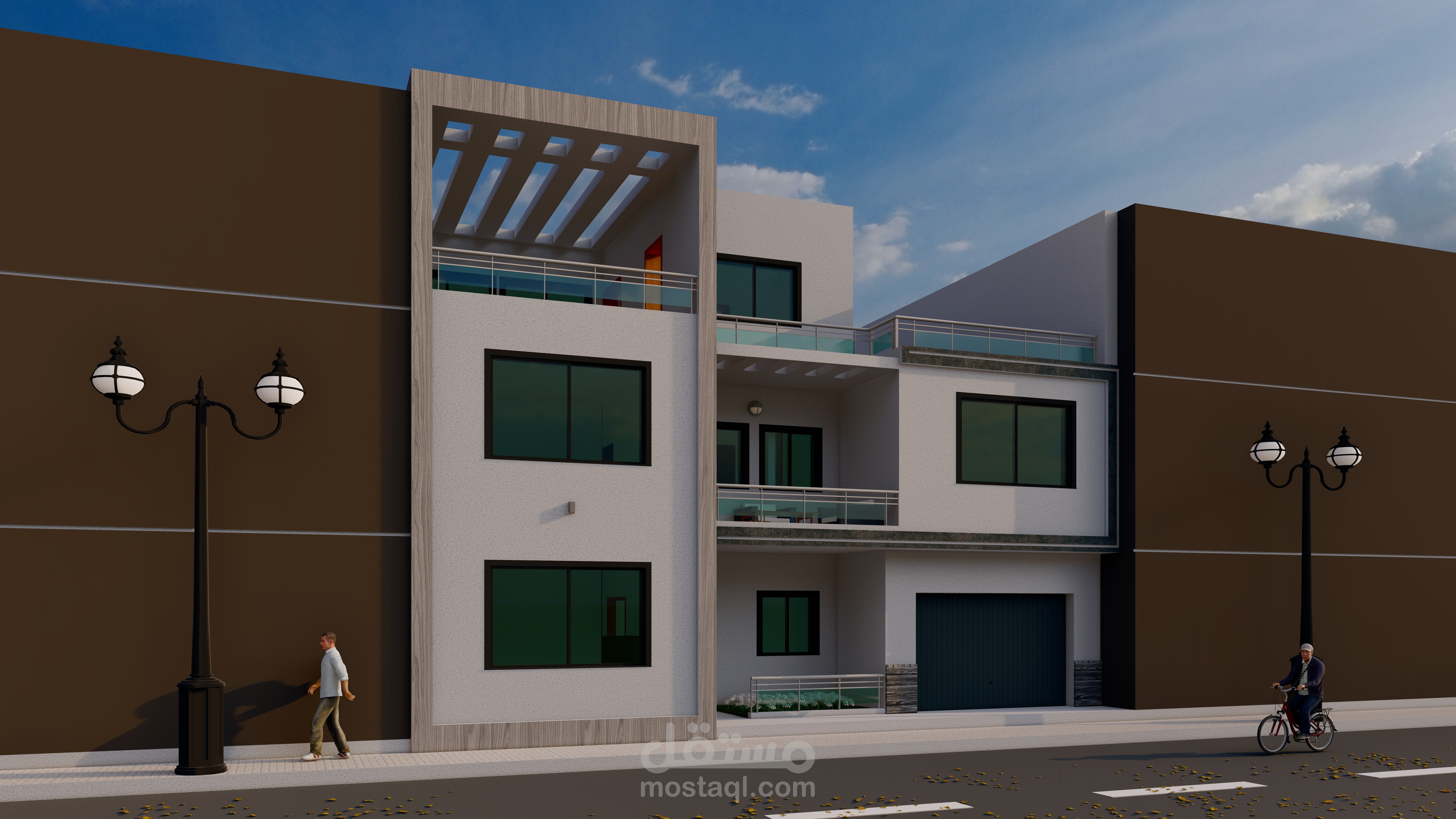 فيلا مودرن بواجهة واحدة