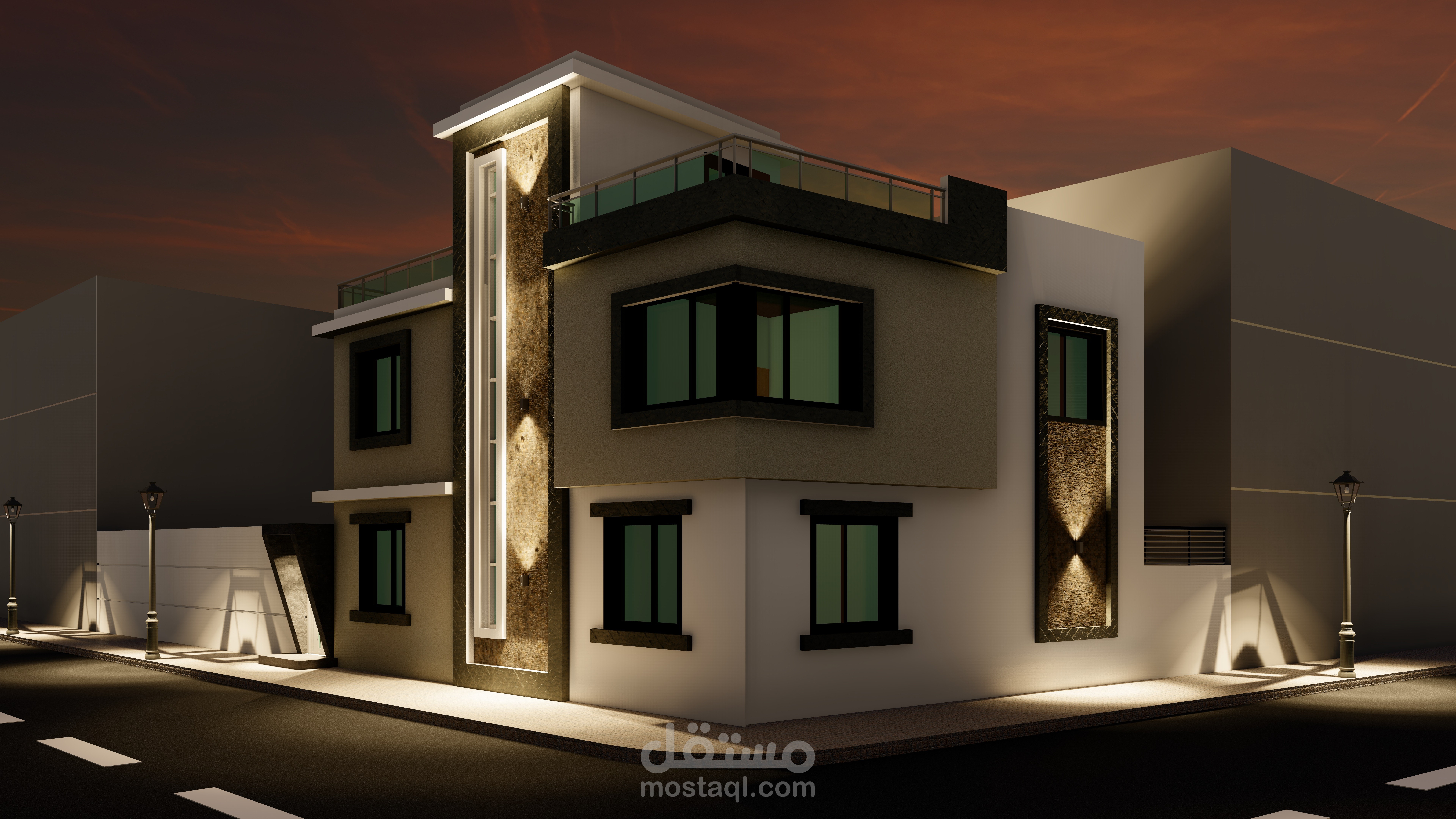 فيلا طا + 1 مودرن بواجهتين