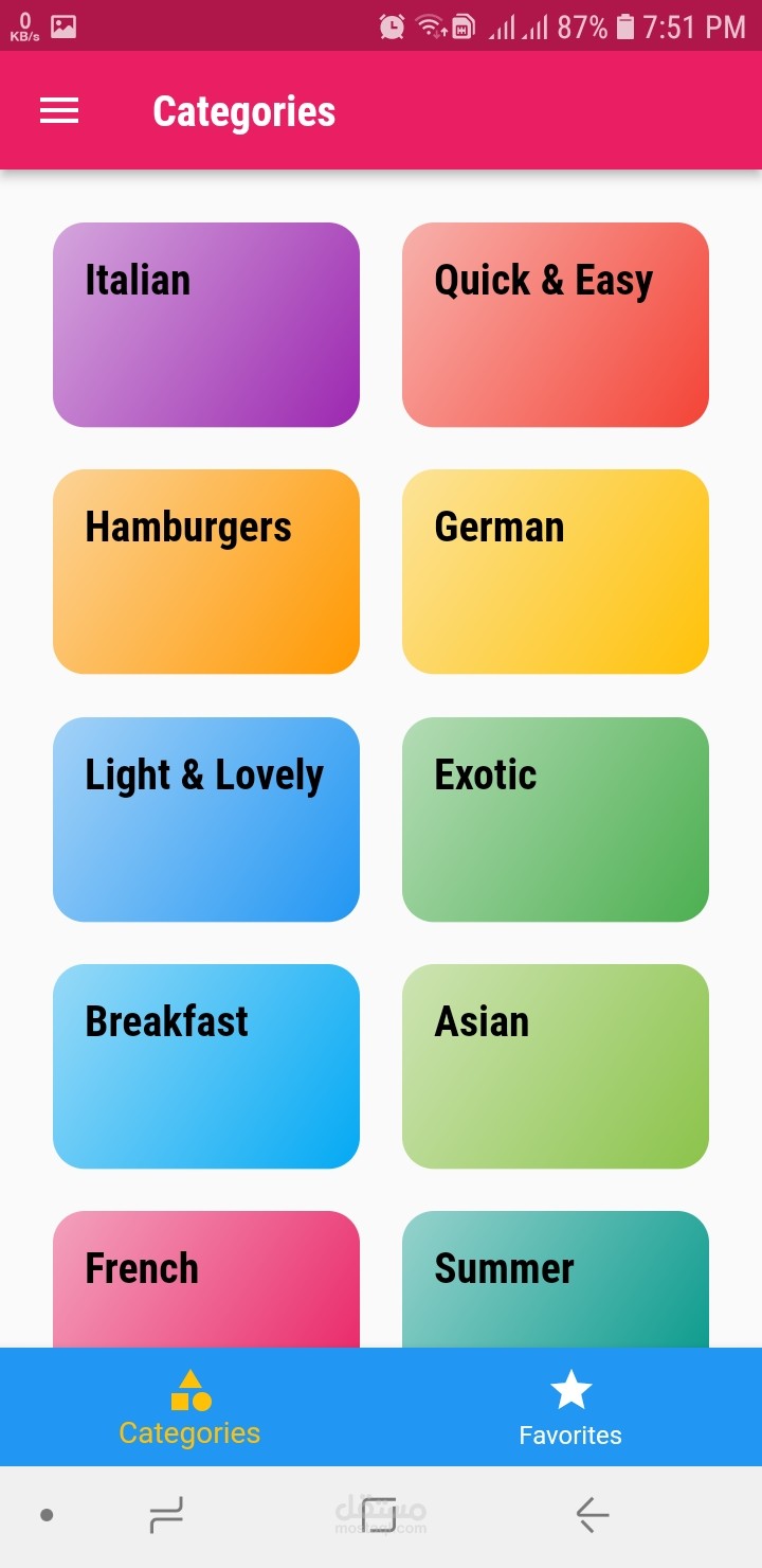 Android Application Meal App