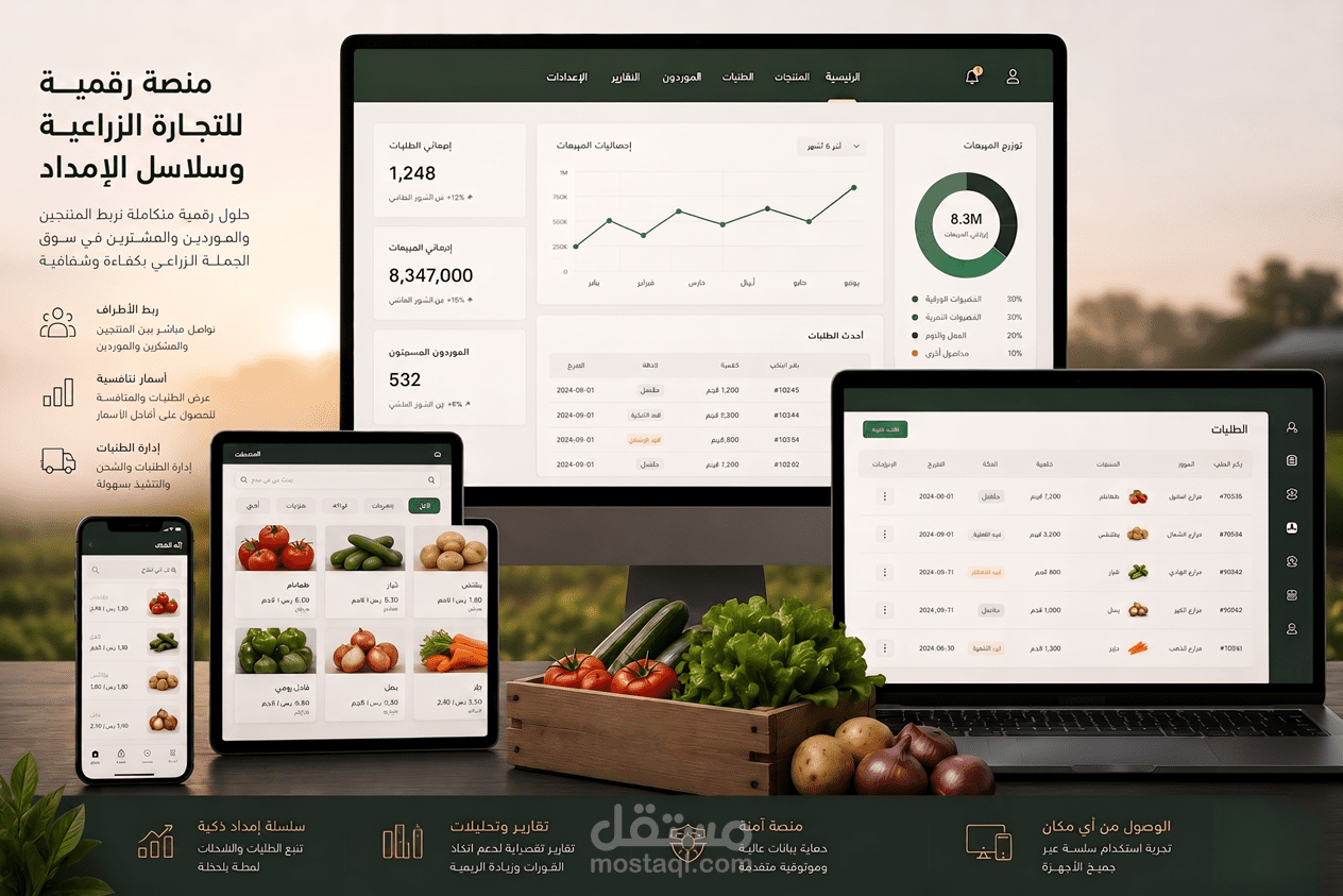 منصة B2B للتجارة وسلاسل الإمداد الزراعية