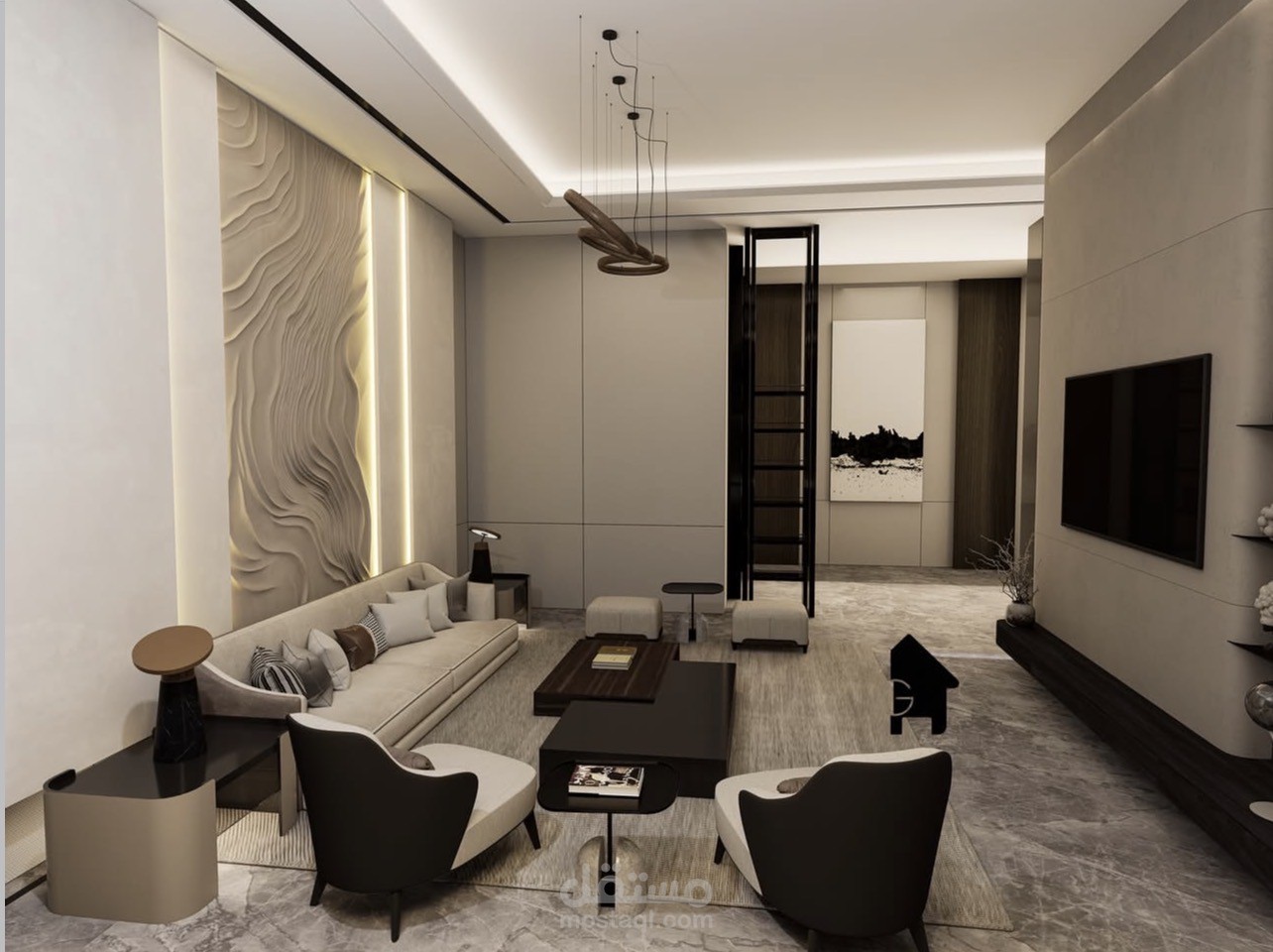 (Open-Plan Living & Dining Area with Coffee corner