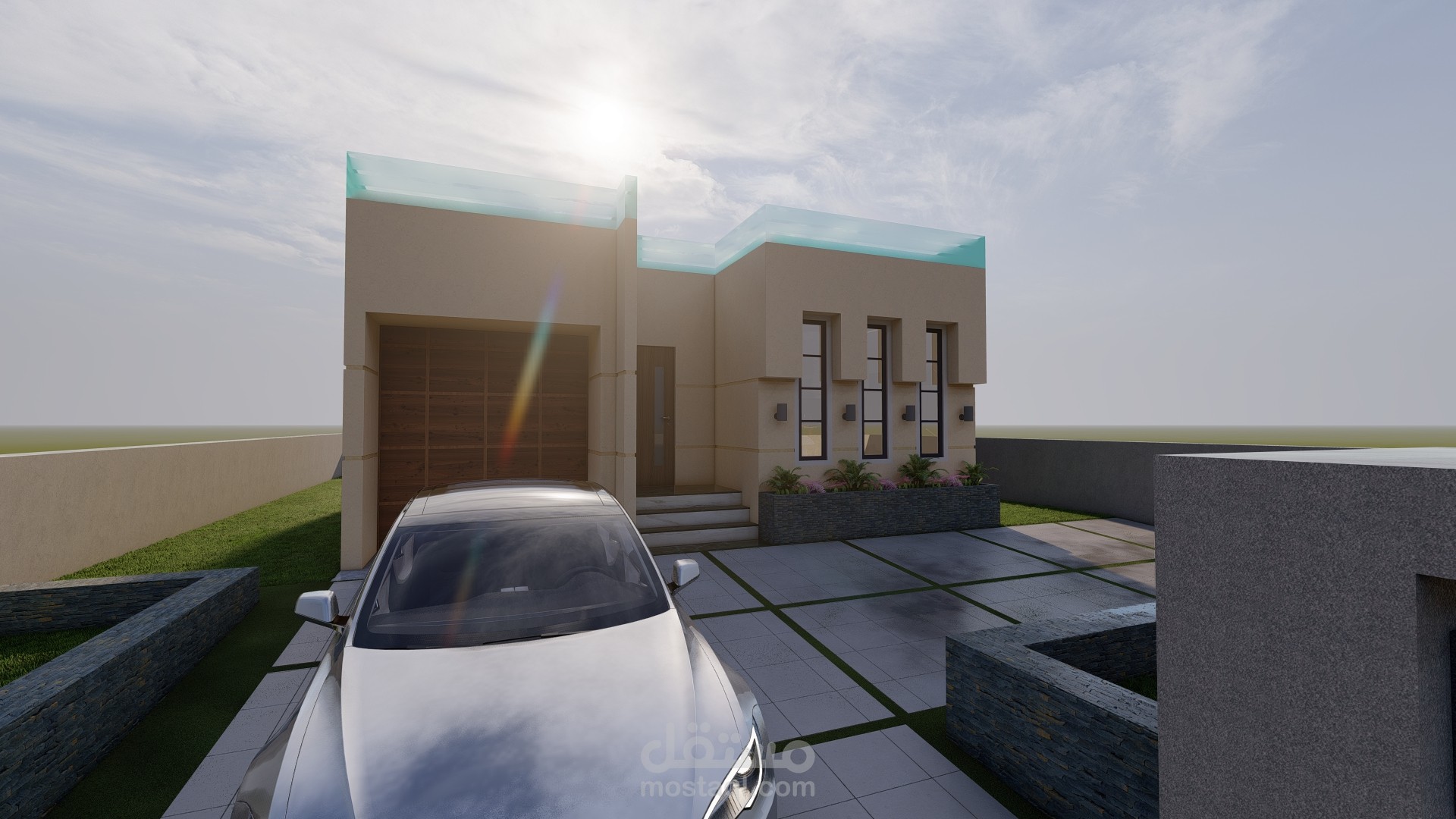 تصميم داخلي و خارجي لفيلا