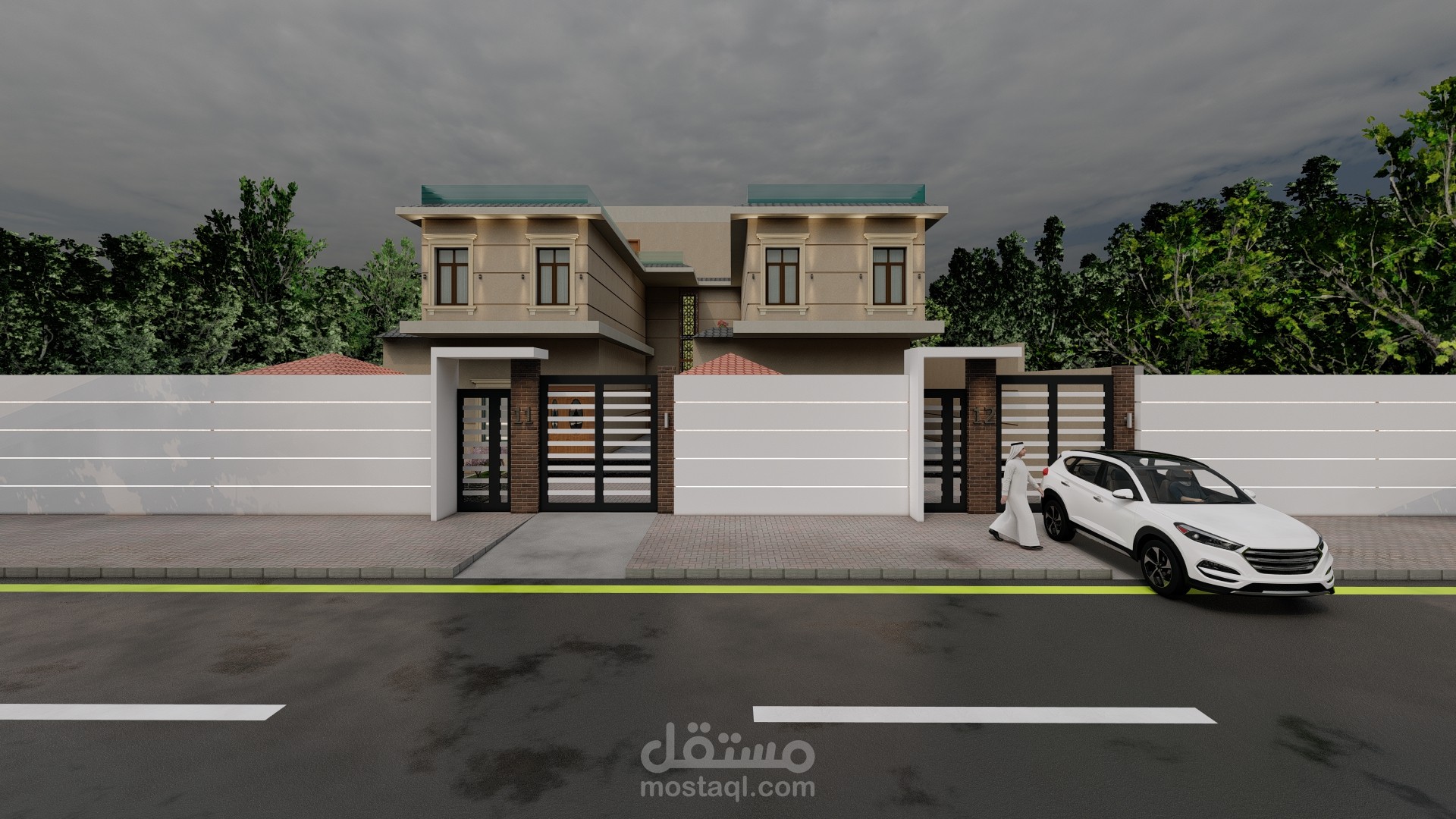 تصميم فيلا مزدوجه بالمملكه العربيه السعوديه