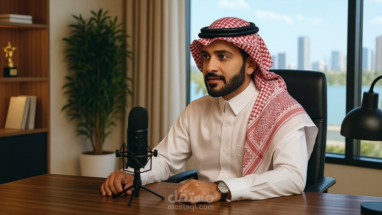 فيديو ناطق بالذكاء الاصطناعي – شخصية سعودية (تعليق صوتي عربي)