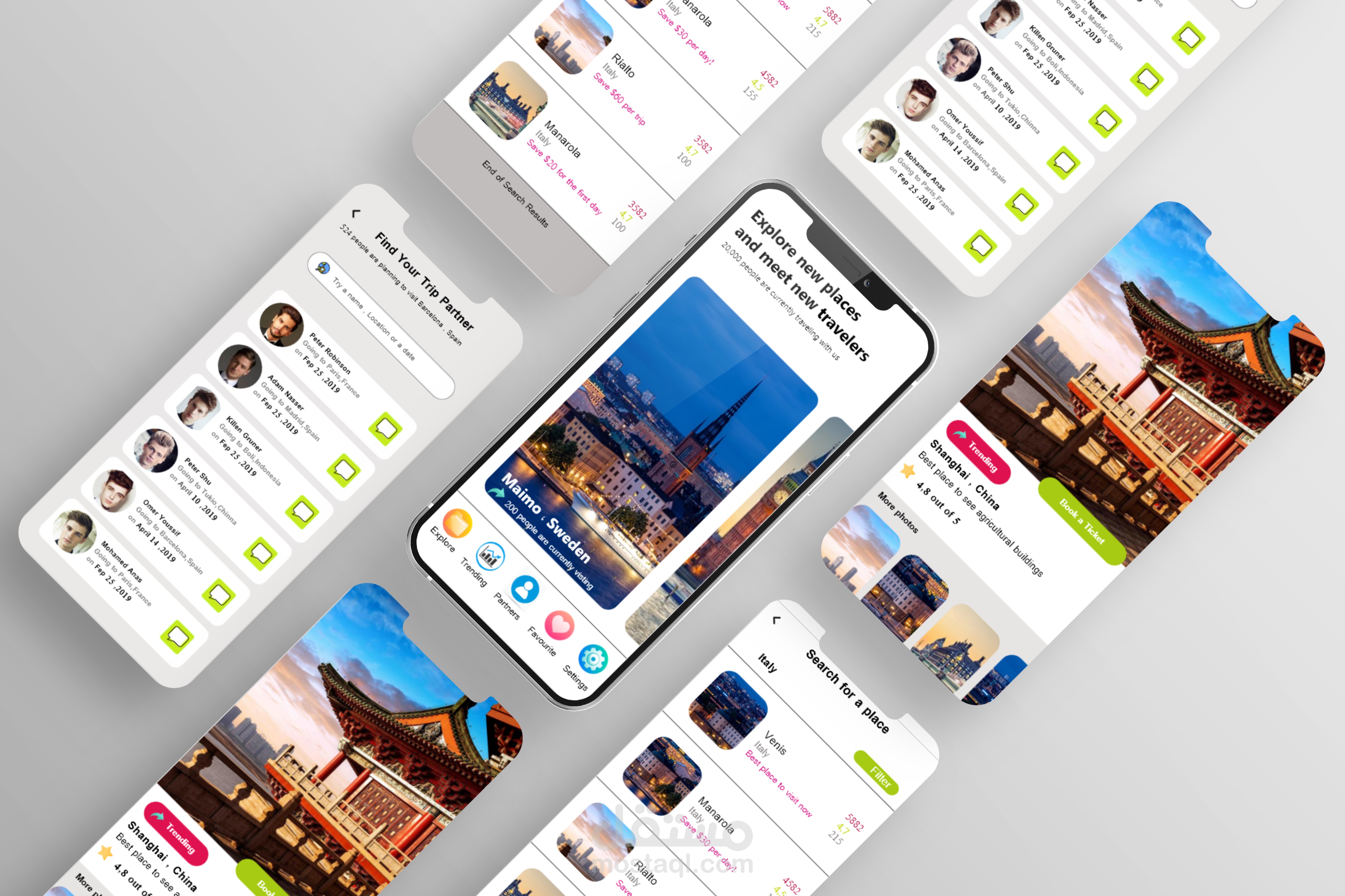 برمجة تطبيق حجوزات سفر , Travel booking app design