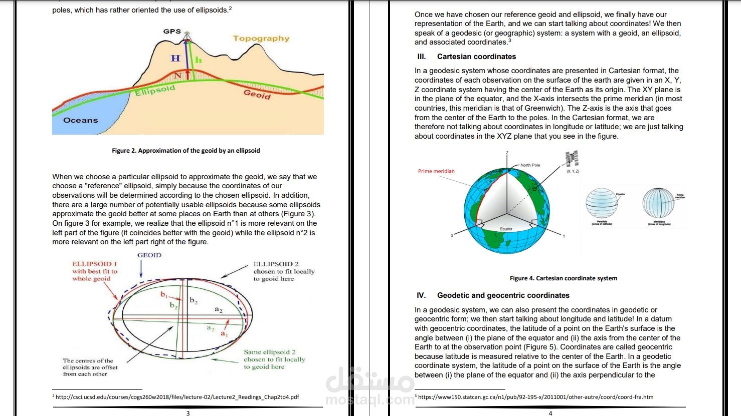 مشروع بحث بعنوان  Coordinate systems