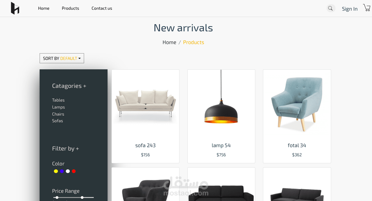 E-commerce website