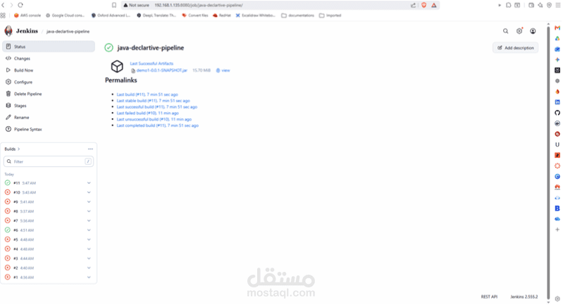 بناء مسار أتمتة متكامل (CI/CD Pipeline) لتطبيق Java باستخدام Jenkins و Docker